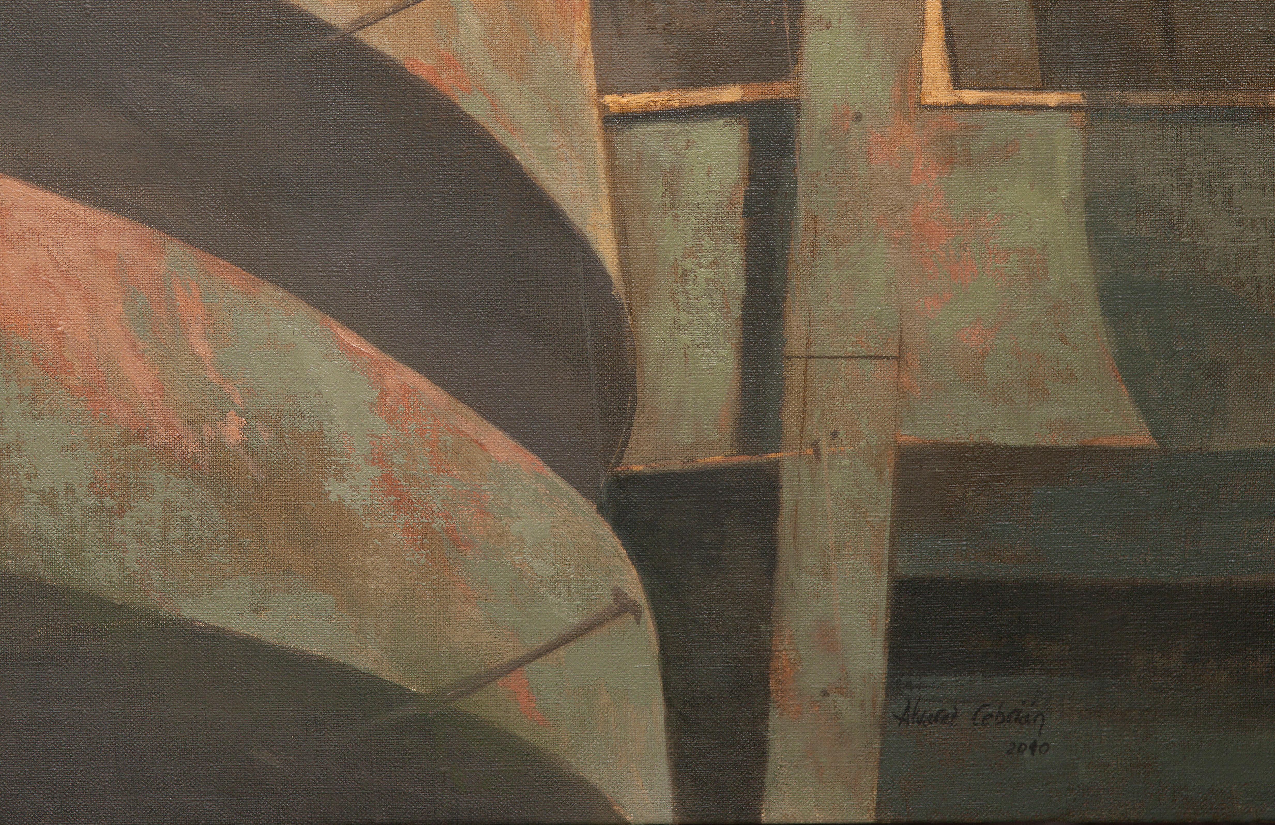 Stadion – Painting von Juan Álvarez Cebrián
