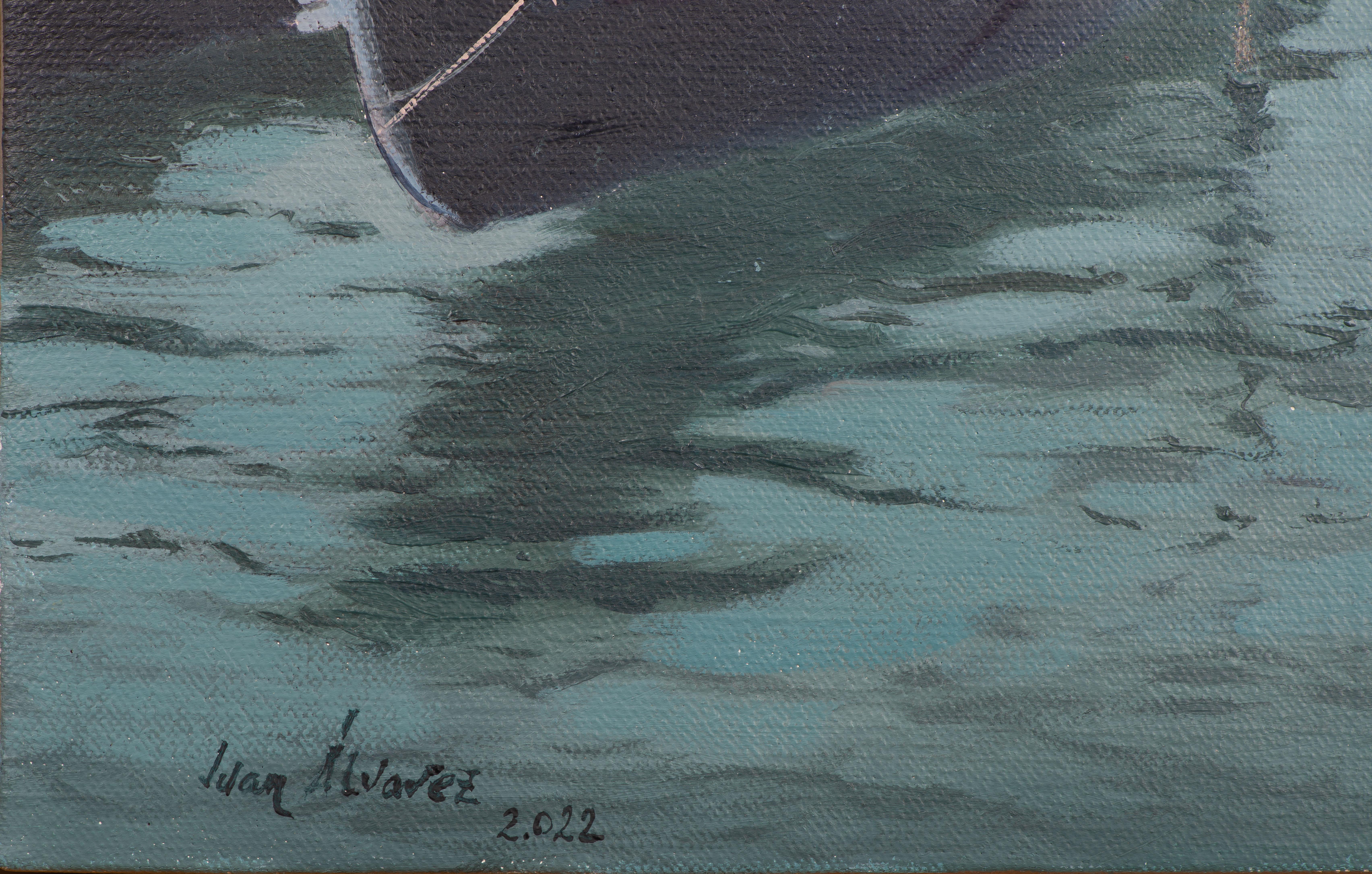 Studie für den Venedig-Kanal II (Realismus), Painting, von Juan Álvarez Cebrián