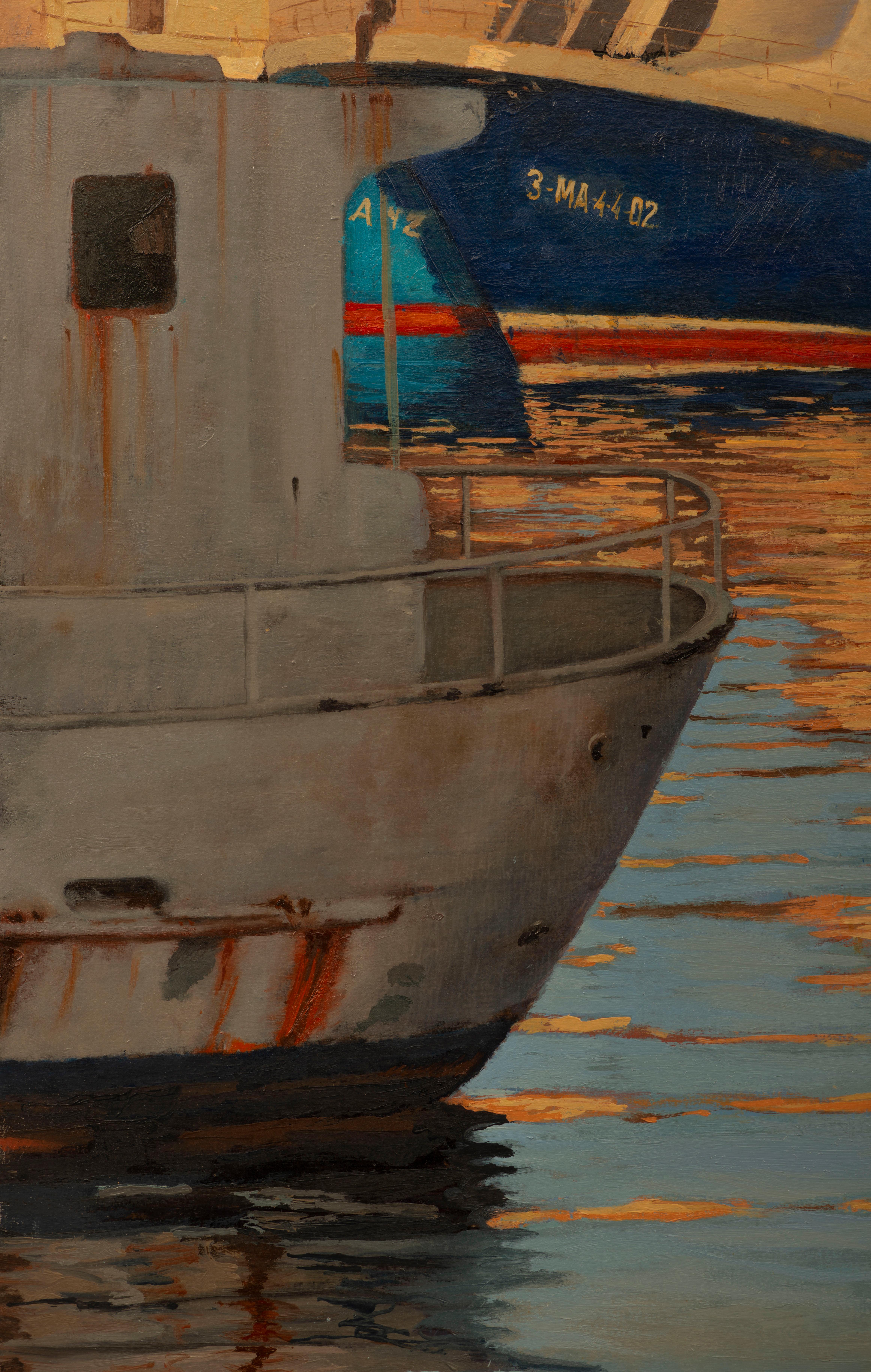 Sunset dans un port en vente 5