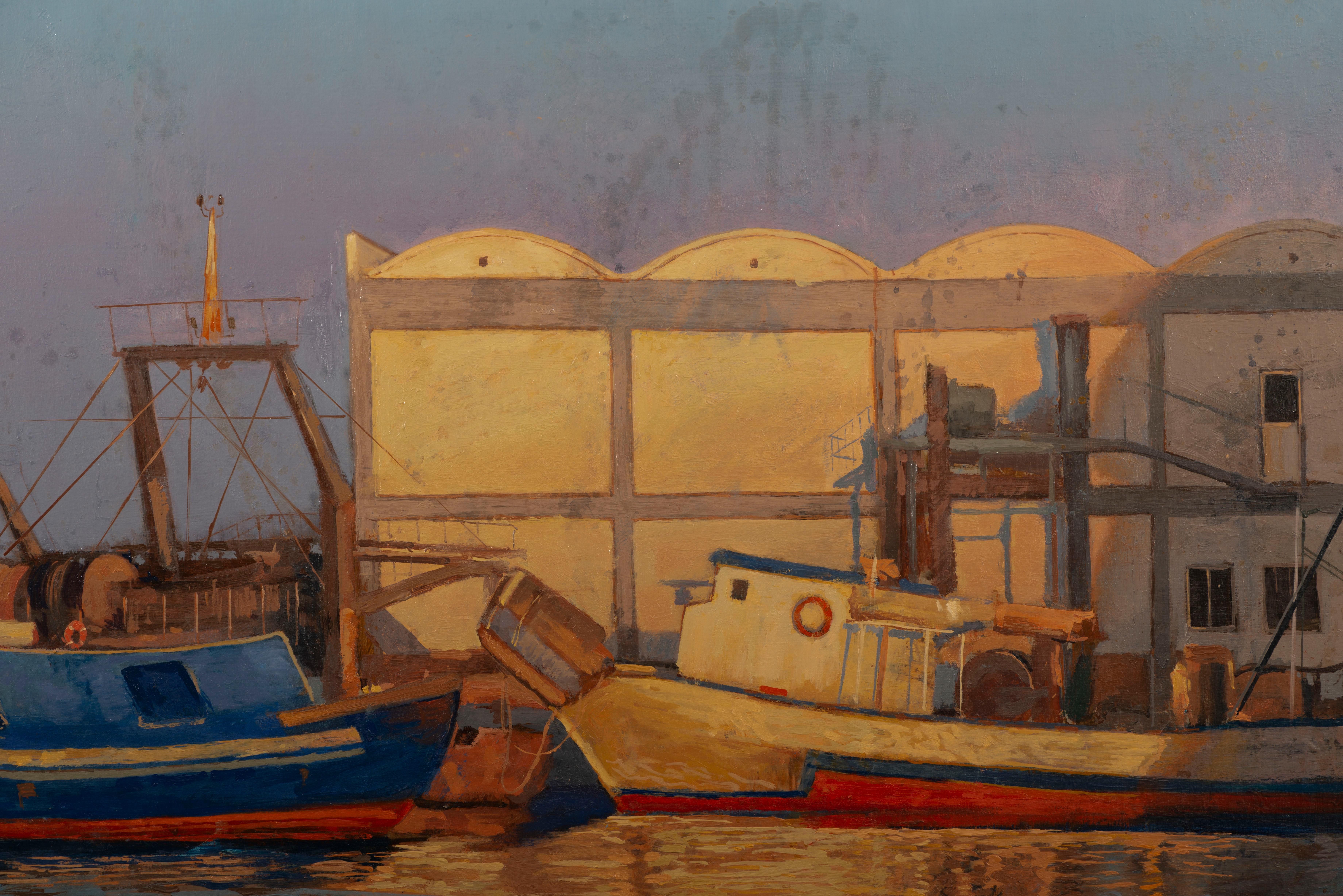 Sunset dans un port en vente 6