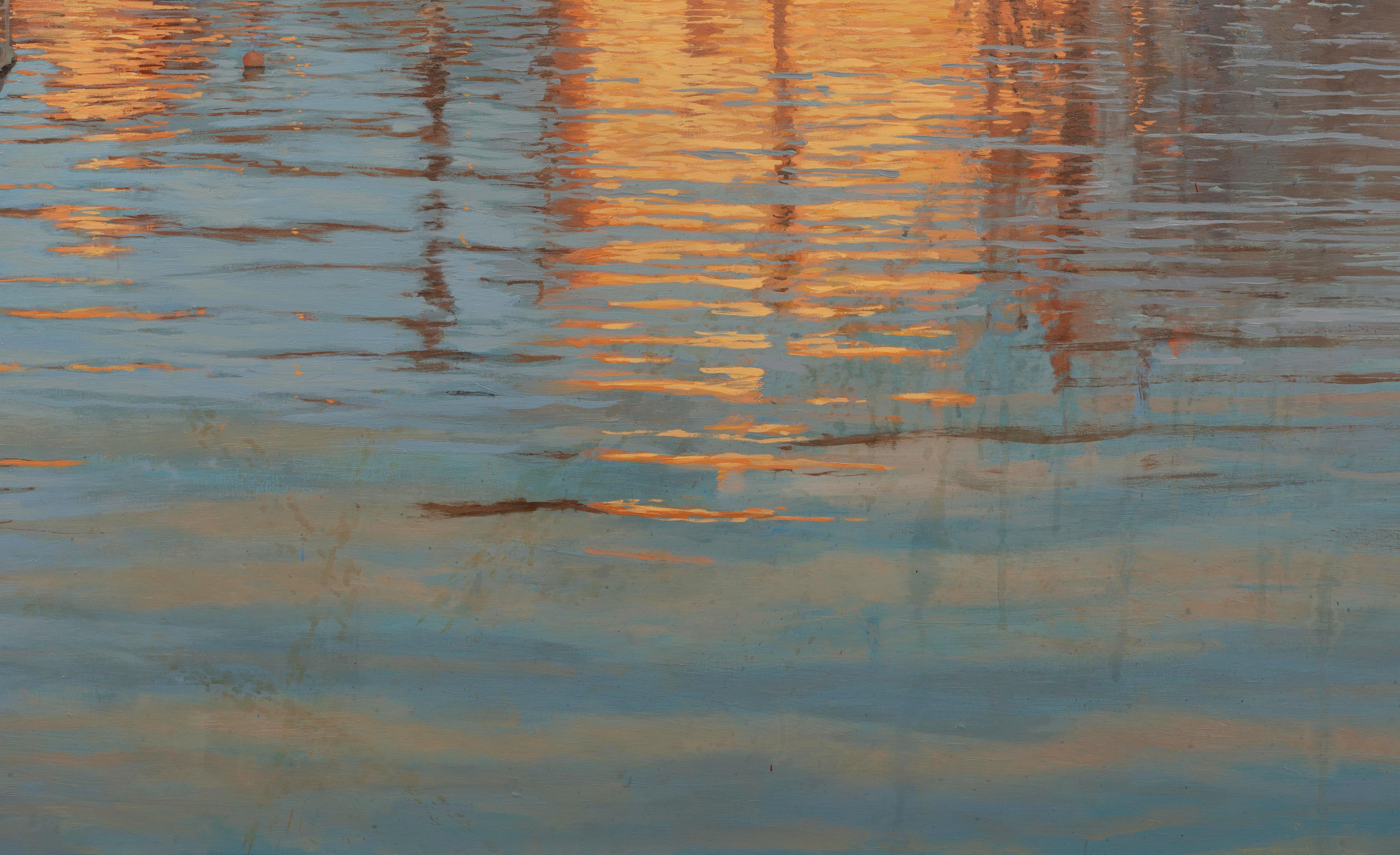 Sunset dans un port en vente 1