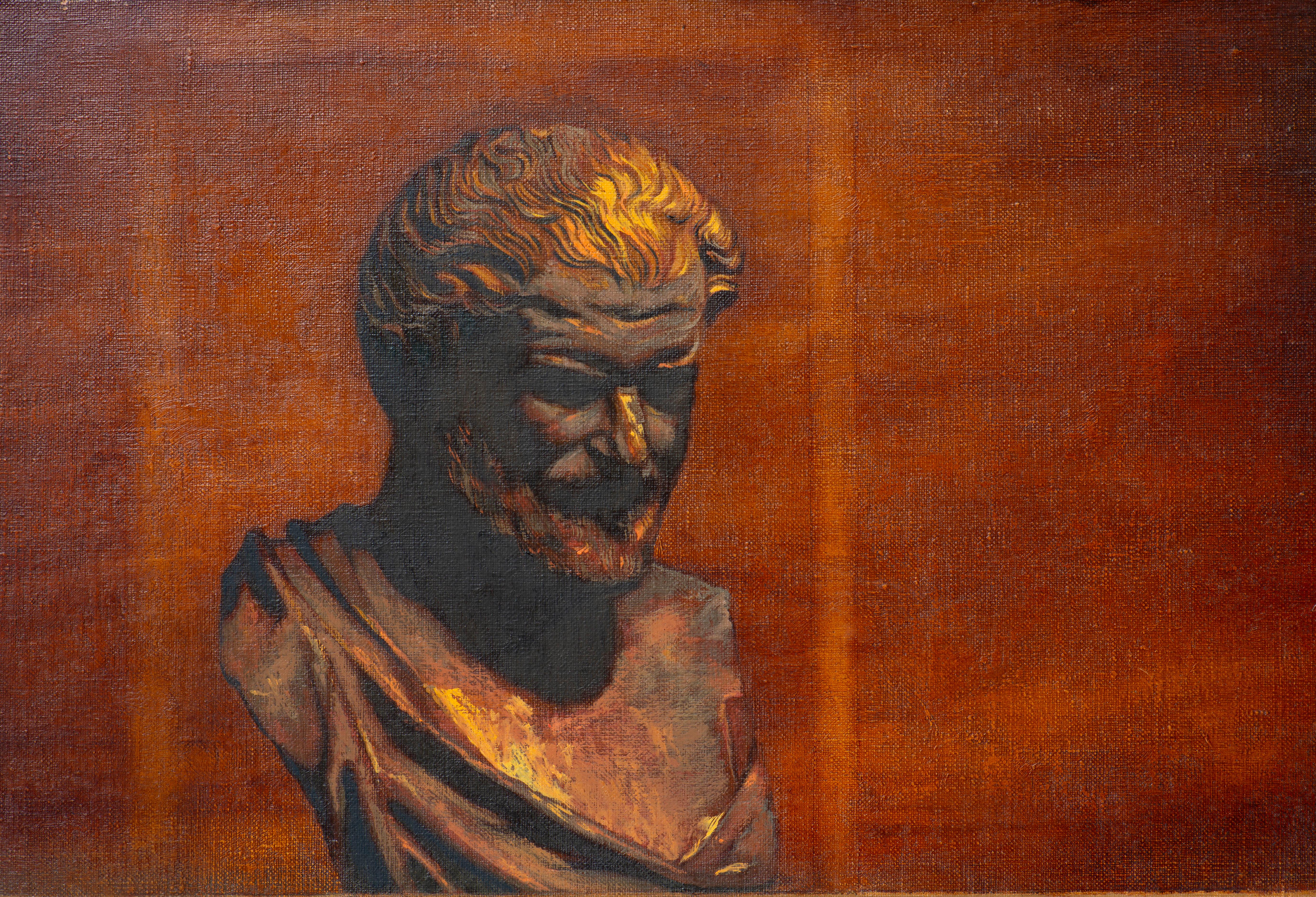 The Blue Column - Painting by Juan Álvarez Cebrián
