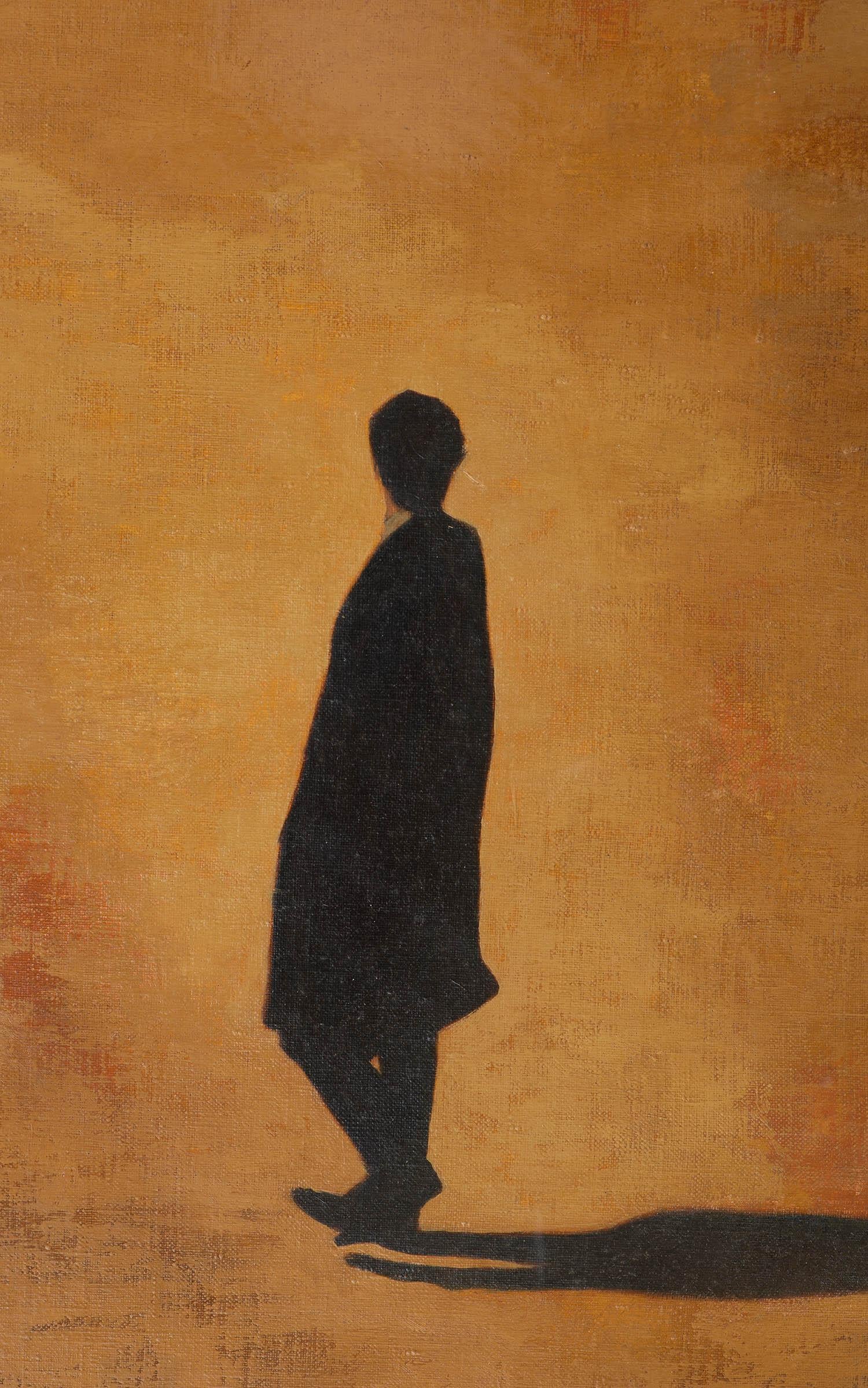 The Blue Column - Surrealist Painting by Juan Álvarez Cebrián