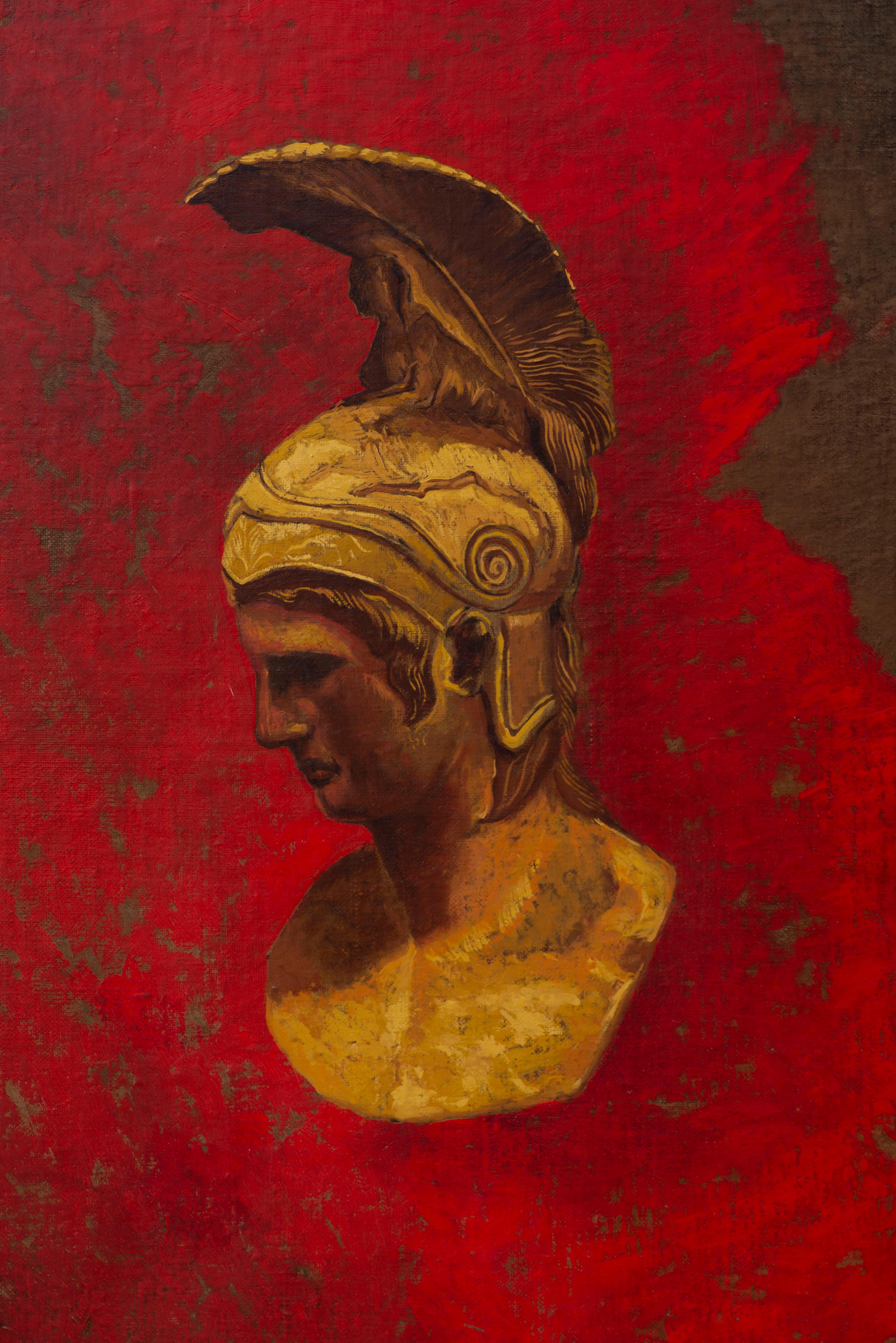 Théories - Noir Figurative Painting par Juan Álvarez Cebrián