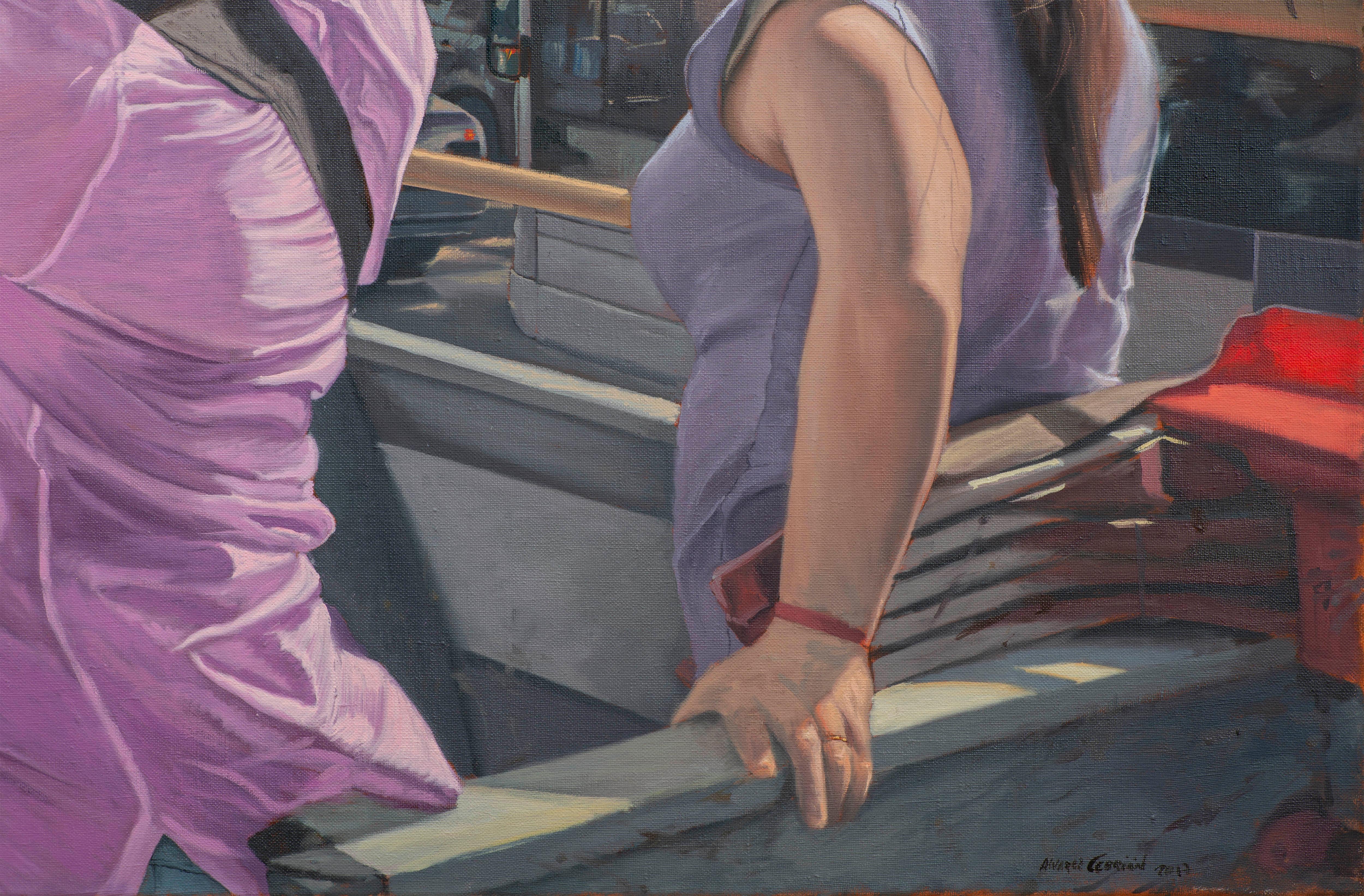 Touristen in Rom – Painting von Juan Álvarez Cebrián