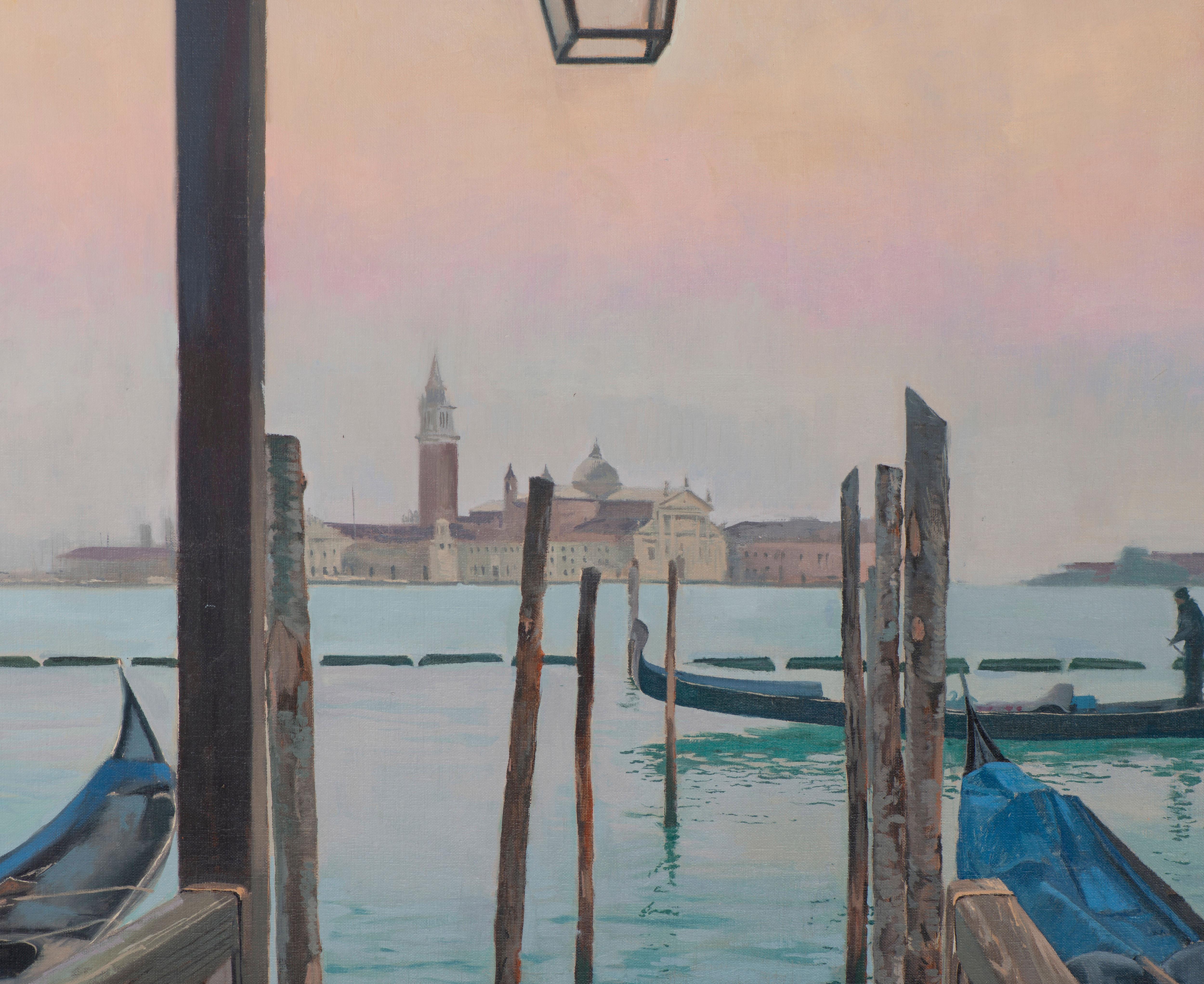 Venise I - Réalisme Painting par Juan Álvarez Cebrián
