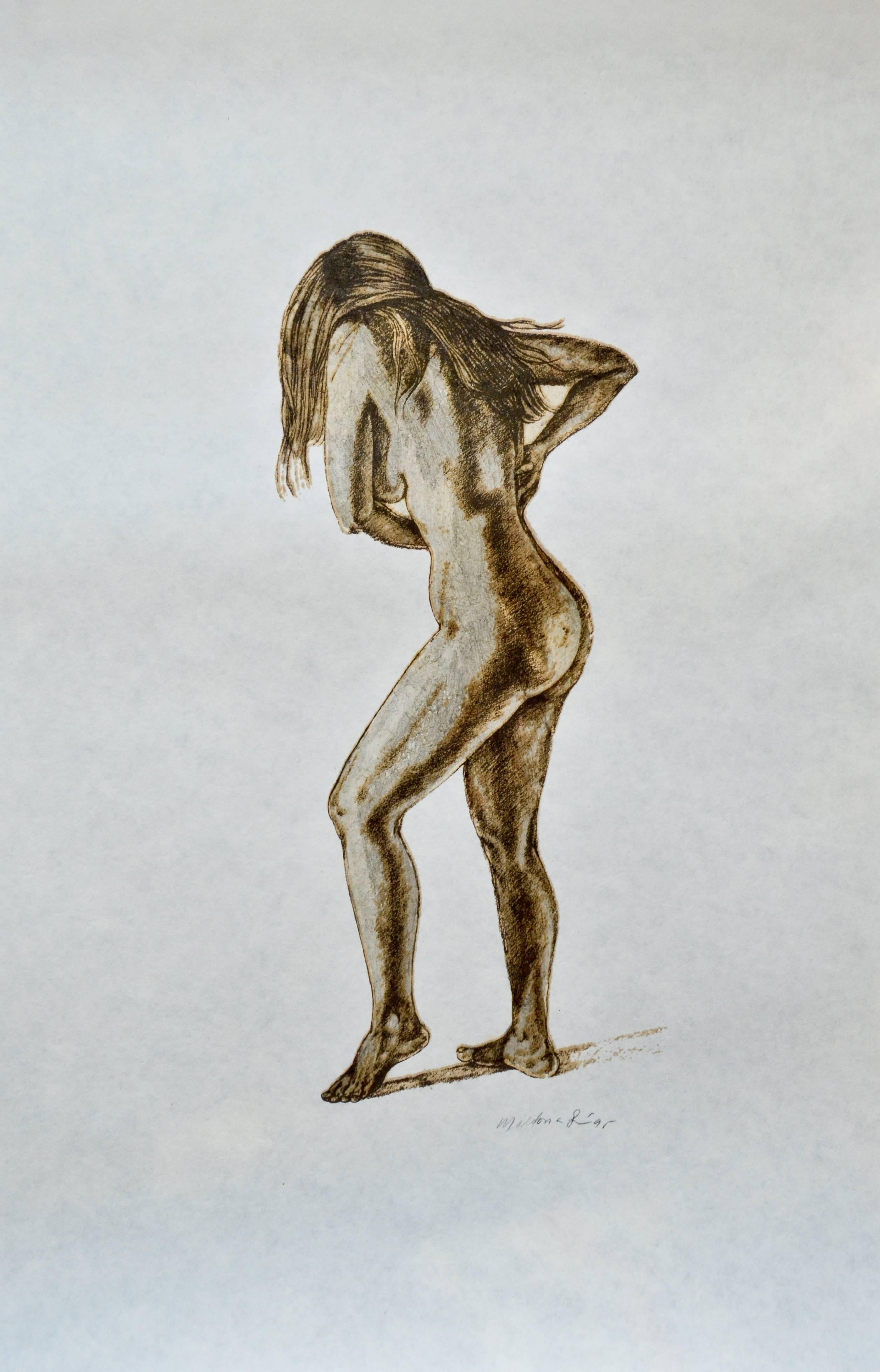 Figurative Print Juan Maldonado - Sérigraphie  -- Stand Nude