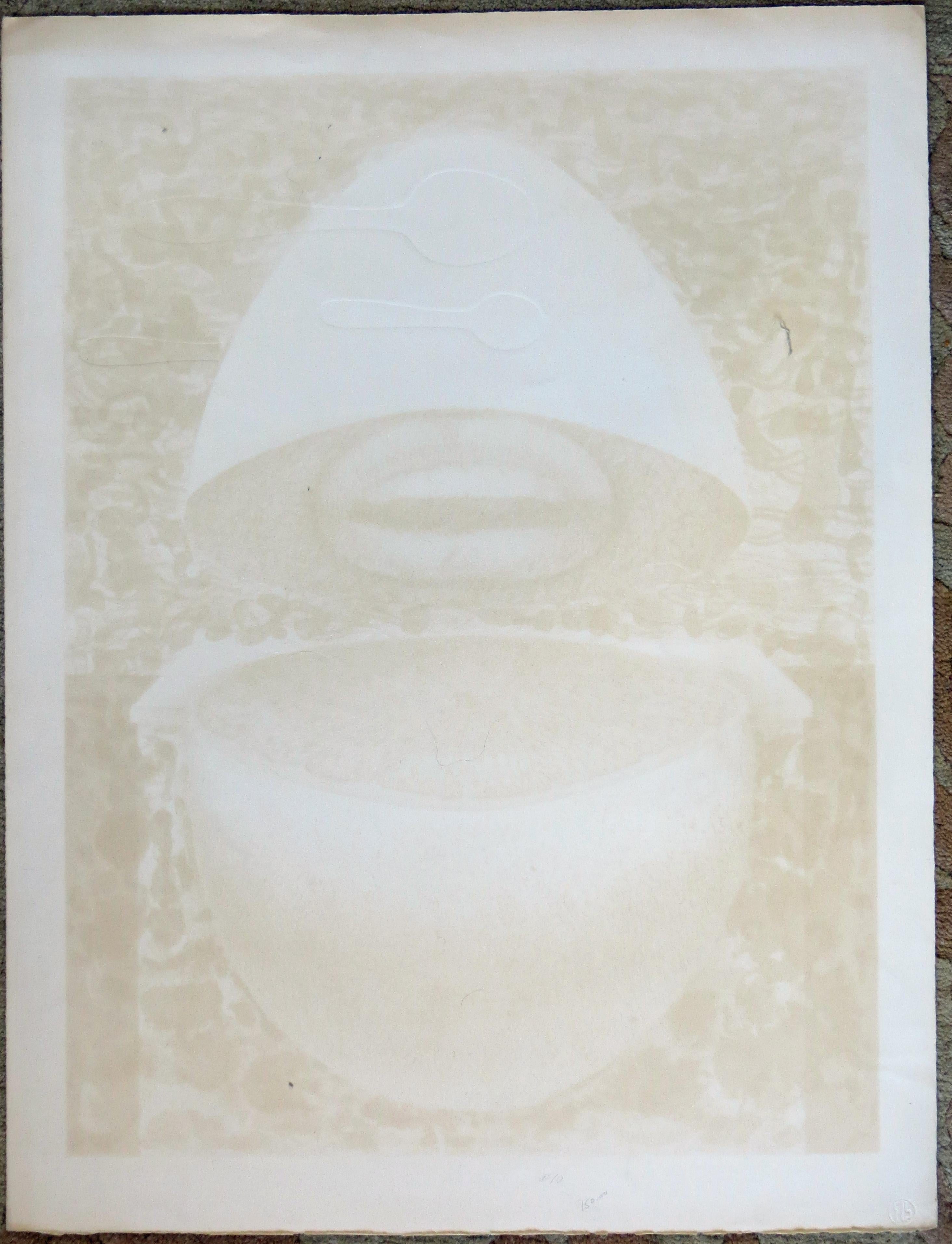 Artist: Juan Manuel De La Rosa – Mexican (1945- )
Title: Untitled (Mouth)
Year: Circa 1980
Medium: Lithograph with embossing
Image size: 27.5 x 20.25 inches 
Sheet size: 30.75 x 23.5 inches
Signature: Signed lower right. Artist’s blindstamp lower
