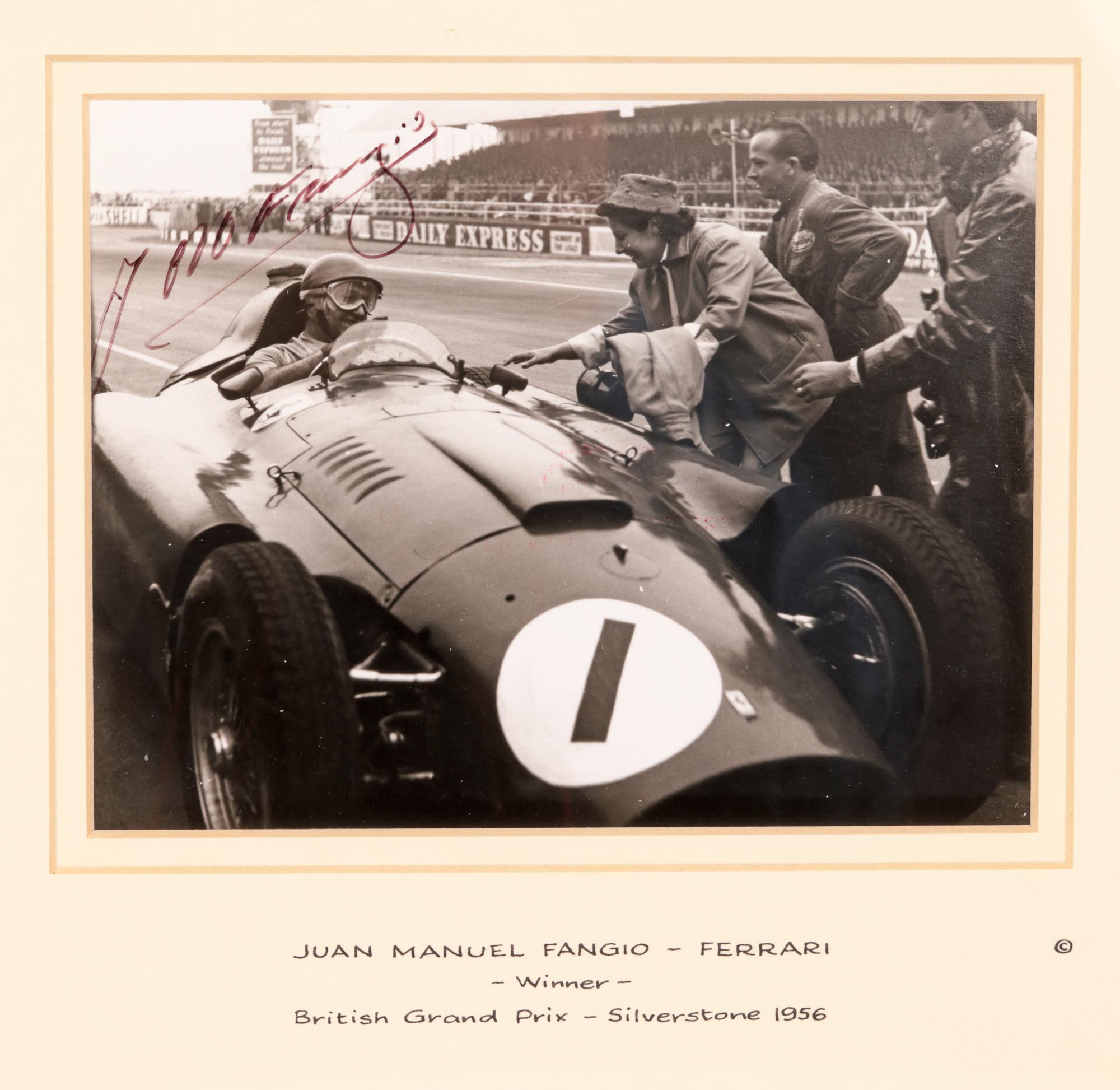Juan Manuel Fangio Signed British Grand Prix Framed Photograph 6