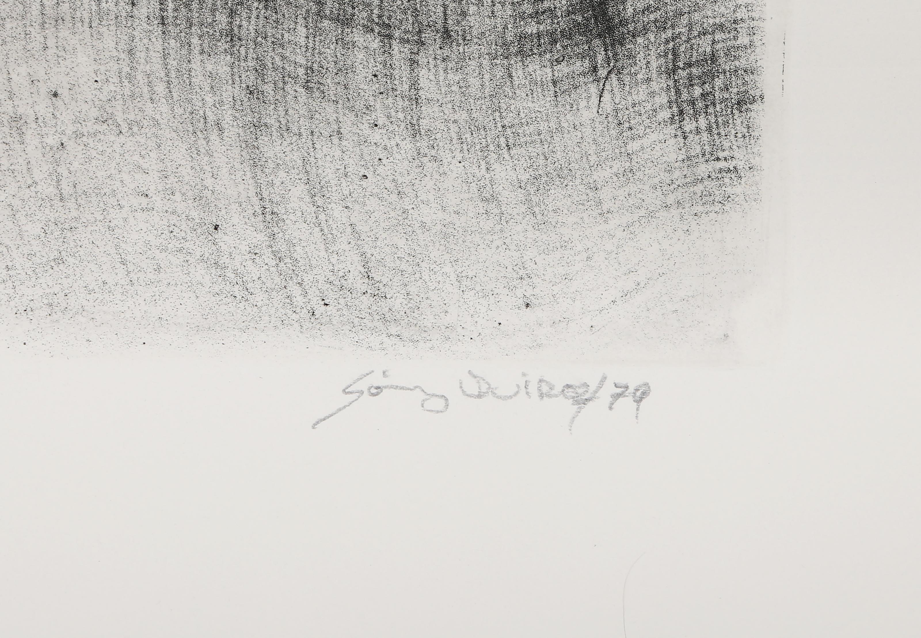 Bodegon, 1979 Signed Abstract Still Life Etching by Juan Manuel Gomez-Quiroz For Sale 3