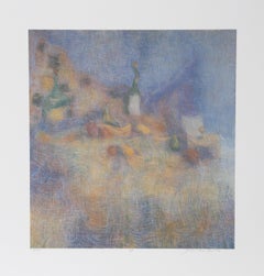 Bodegon 29 II, signierte abstrakte Lithographie von Juan Manuel Gomez-Quiroz