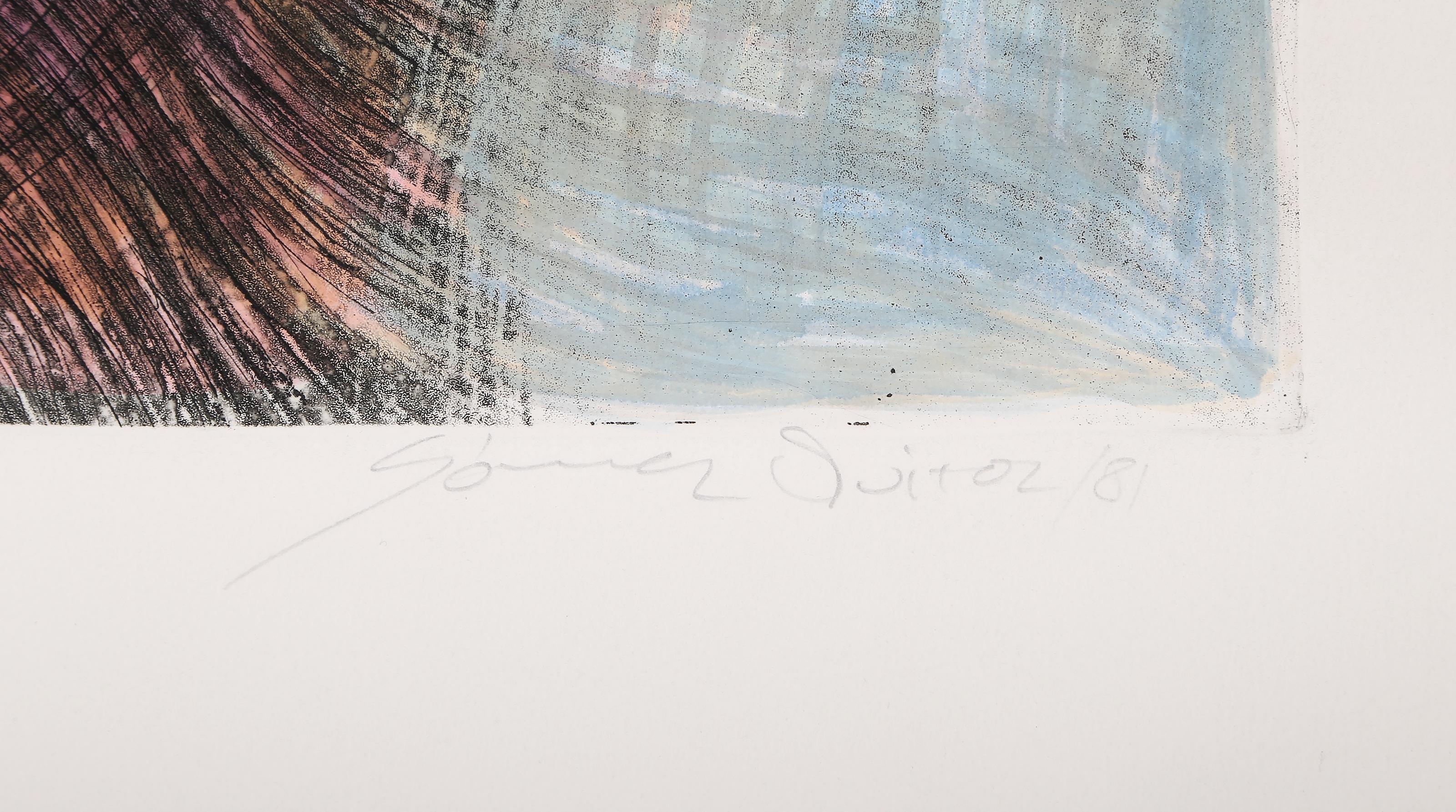 Still Life #2, Hand-Colored Abstract Still Life by Juan Manuel Gomez-Quiroz For Sale 3