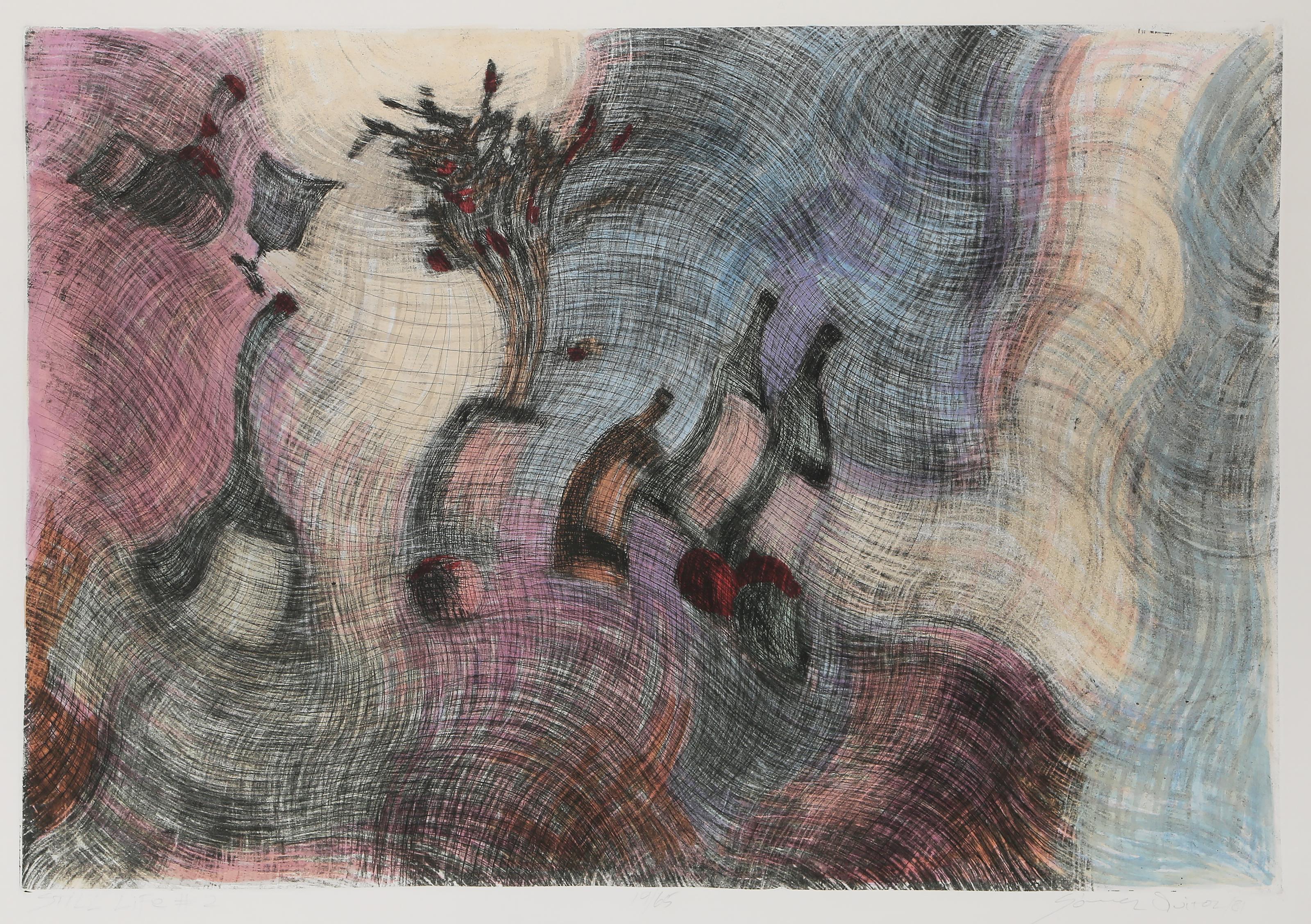 Still Life #2

Juan Manuel Gomez-Quiroz
Chilean (1939–2021)

Date: 1981
Hand-Colored Etching, signed, titled, numbered and dated in pencil
Edition of 19/65
Image Size: 19.75 x 29 inches
Size: 26 x 35.25 in. (66.04 x 89.54 cm)