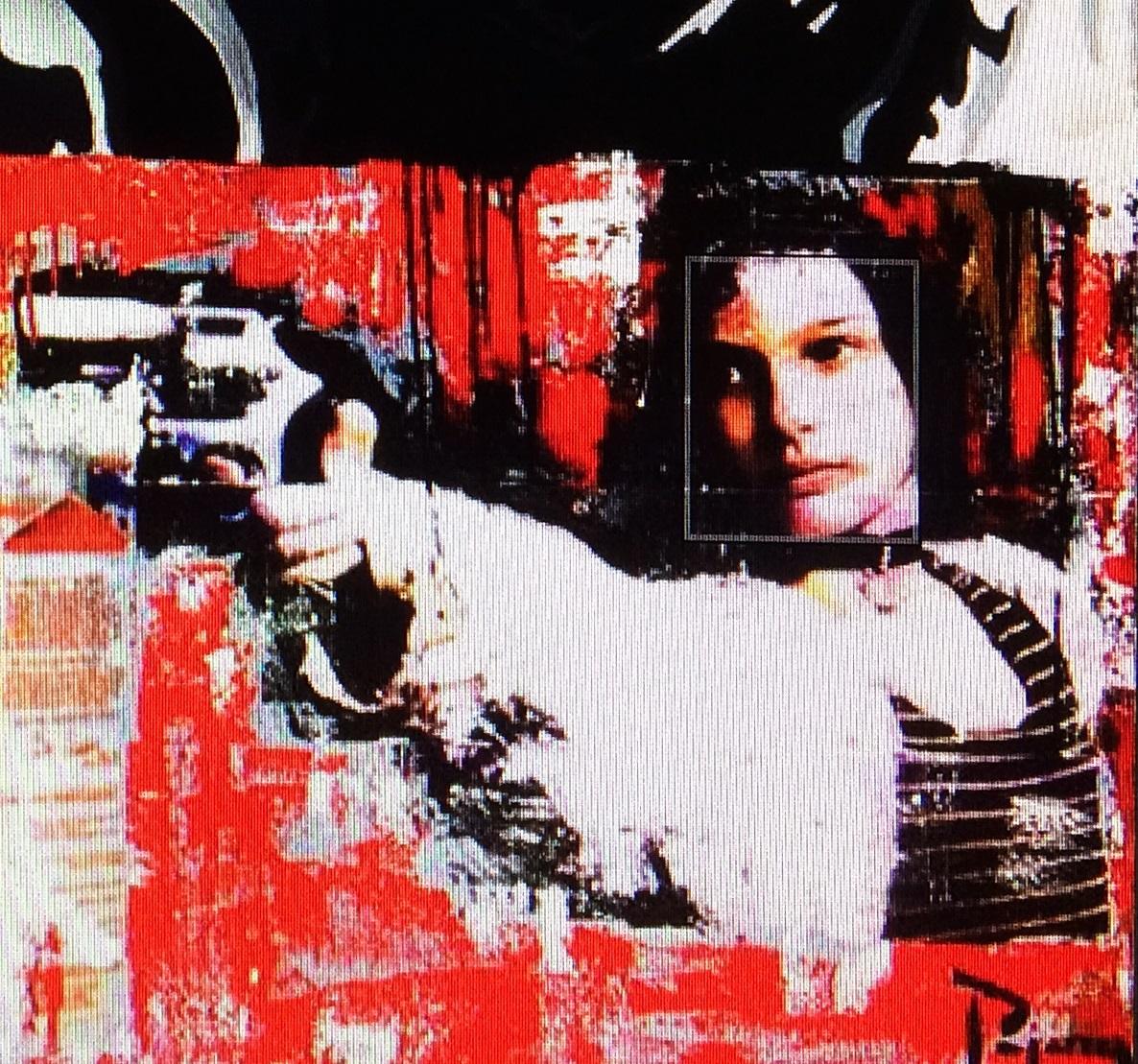Pajares Jean  Cine Reno LEO PROFESIONAL   arte callejero pintura mixta - Painting de JUAN MANUEL PAJARES