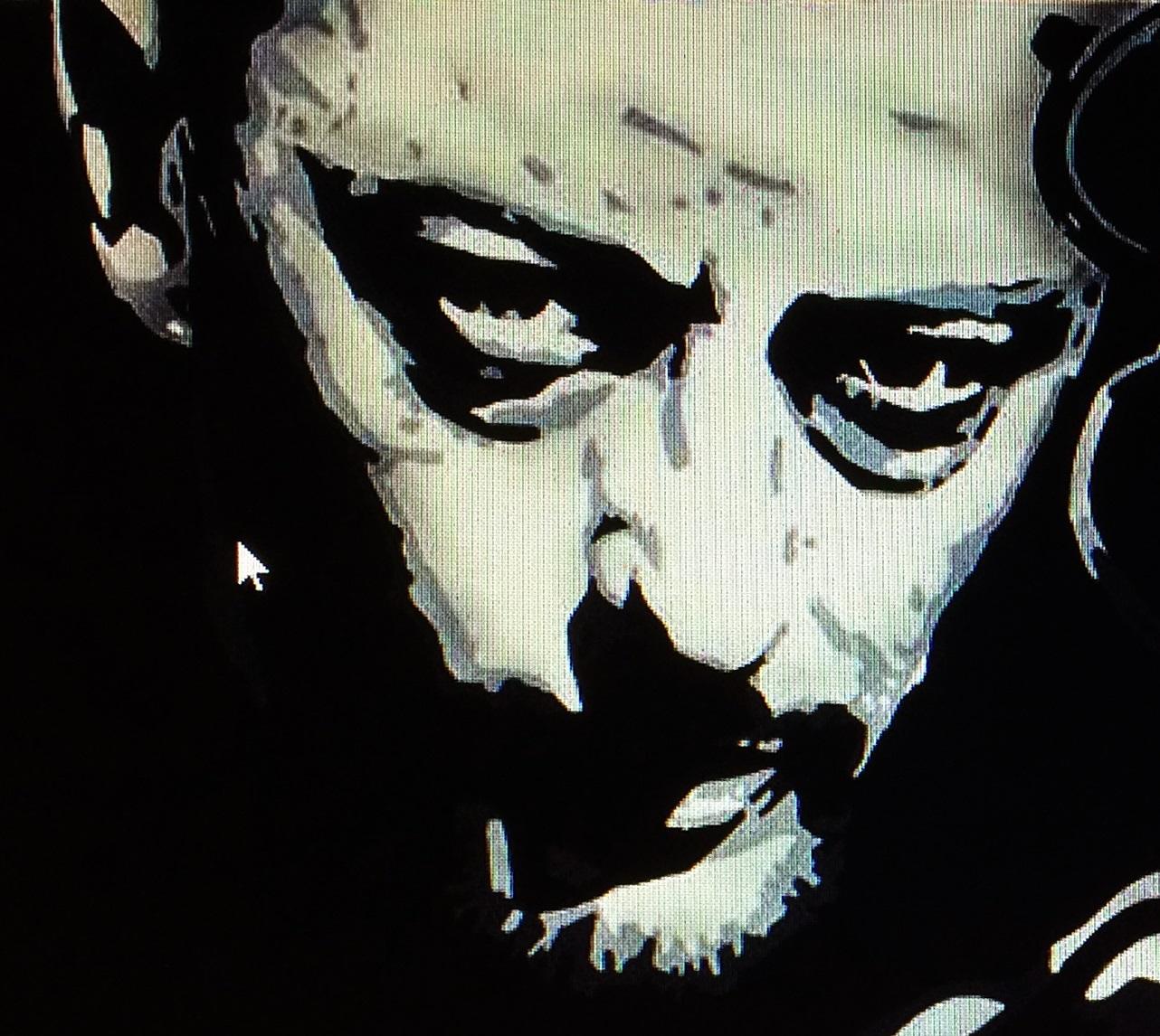 Pajares Jean  Cine Reno LEO PROFESIONAL   arte callejero pintura mixta - Painting Arte callejero de JUAN MANUEL PAJARES