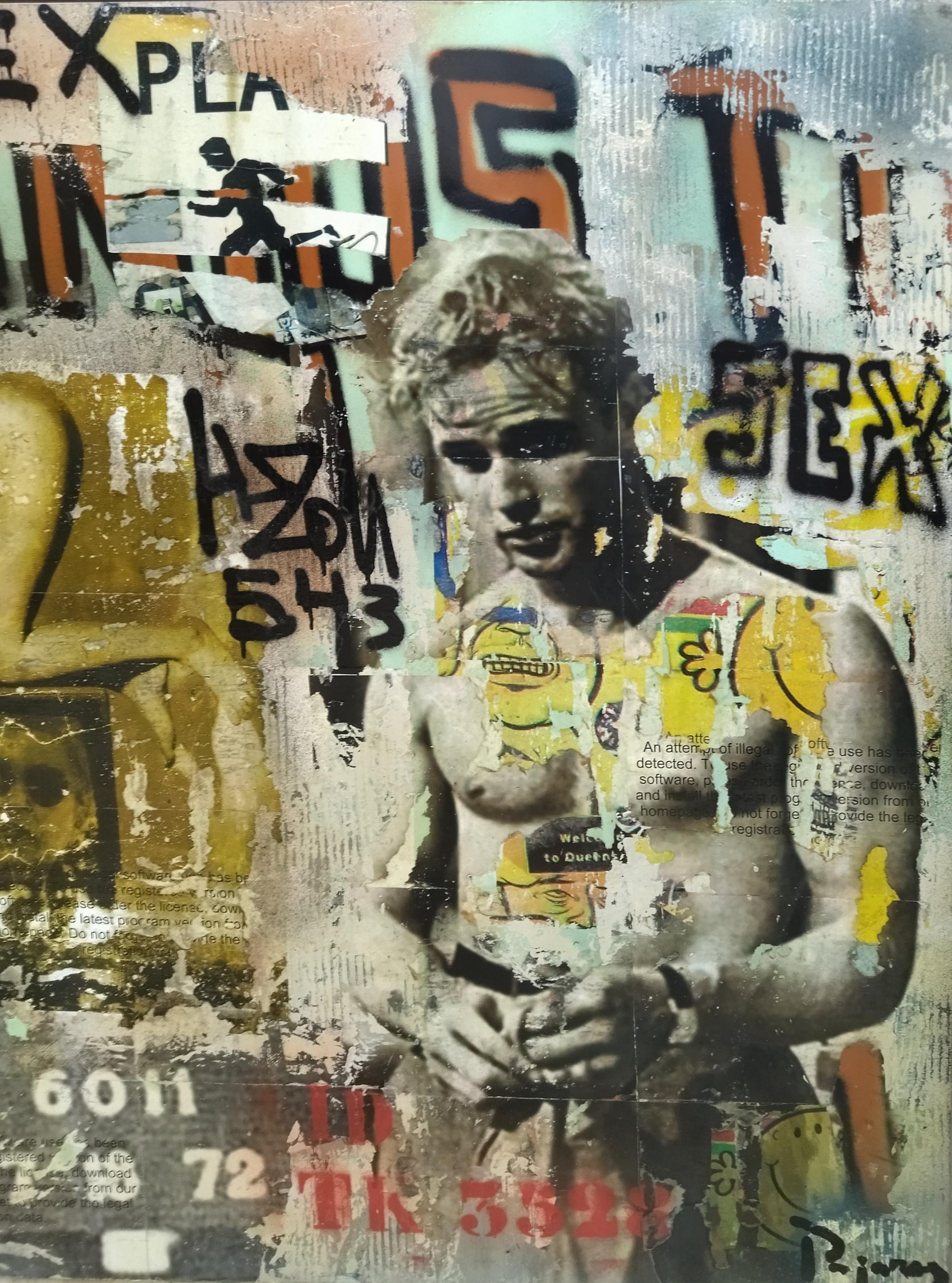 Original and unique artist PAJARES work.
Done in mixed media on canvas and collage.
PAJARES, Juan Manuel (Lleida 1957 )
Pajares was introduced to the impact of large-scale canvas painting using acrylics, collages and paints. Driven by insatiable