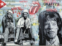 Pajares  Mick Jagger  Cuba Rock  Bigli   Original- street art Mixed Media