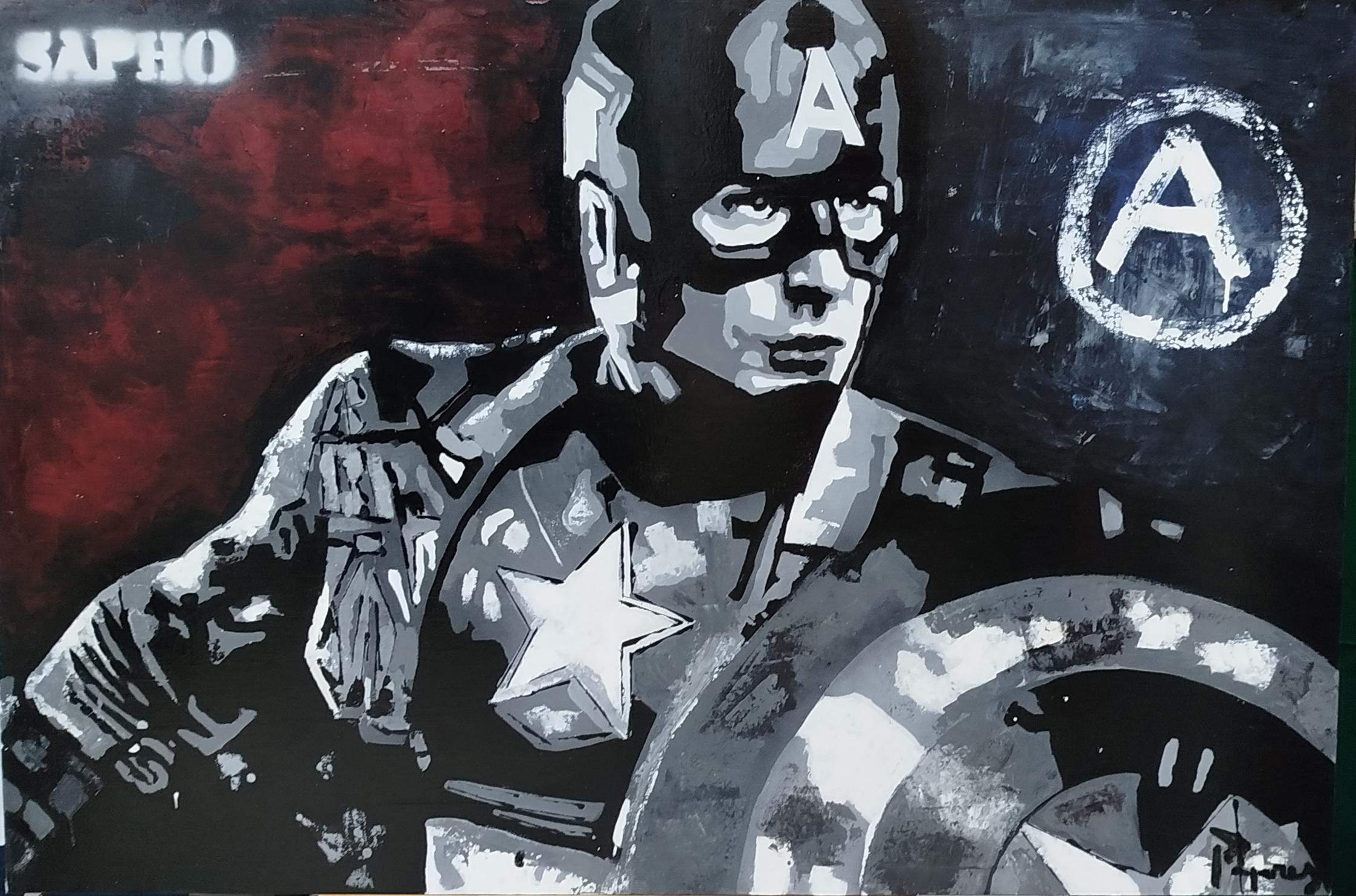 Pajares  Stern     Mixed Media- Street Art – Painting von JUAN MANUEL PAJARES