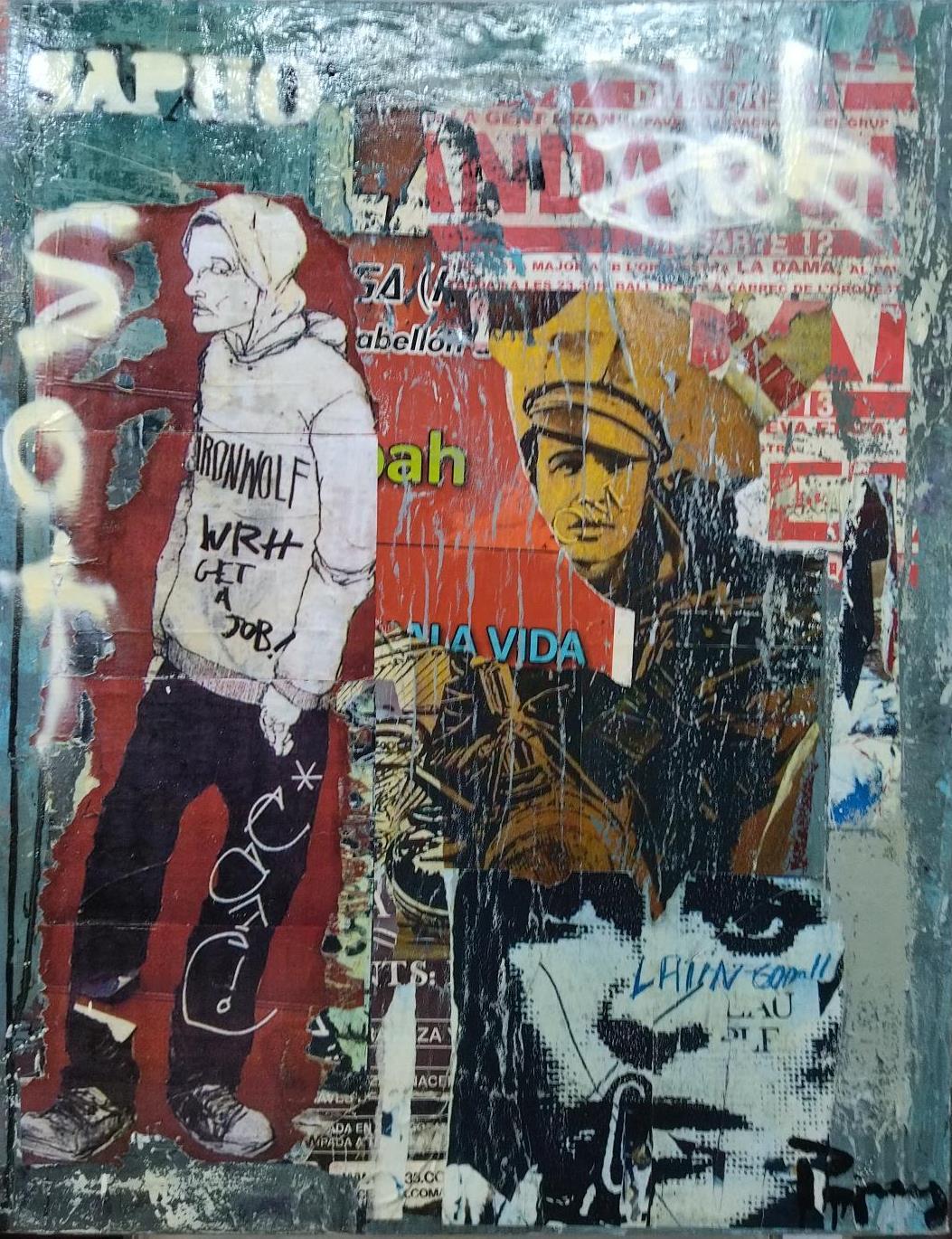 Pajares  Vertical    NON TITLE. Original street art painting For Sale 5