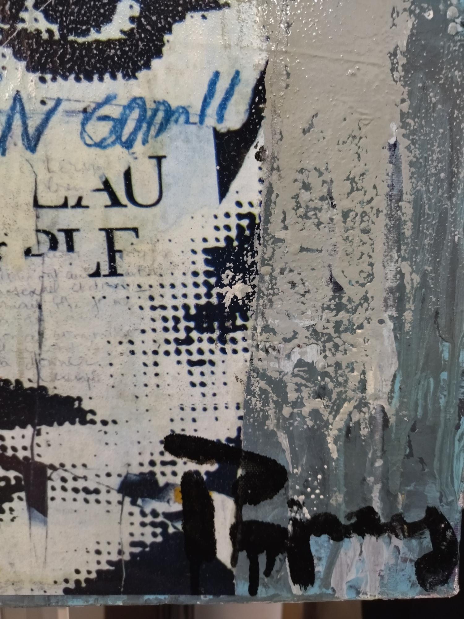 Pajares  Vertical    NON TITLE. Original street art painting - Street Art Painting by JUAN MANUEL PAJARES