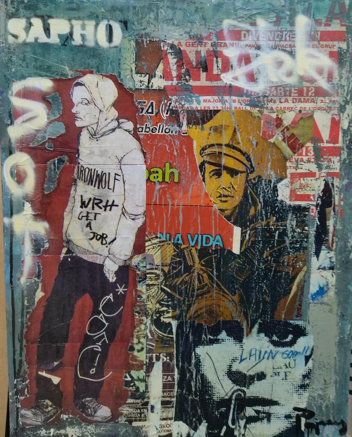 Pajares  Vertical    NON TITLE. Original street art painting For Sale 2
