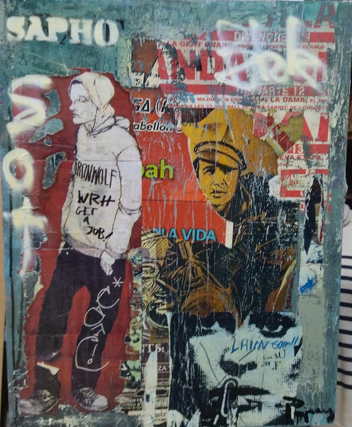 Pajares  Vertical    NON TITLE. Original street art painting For Sale 3