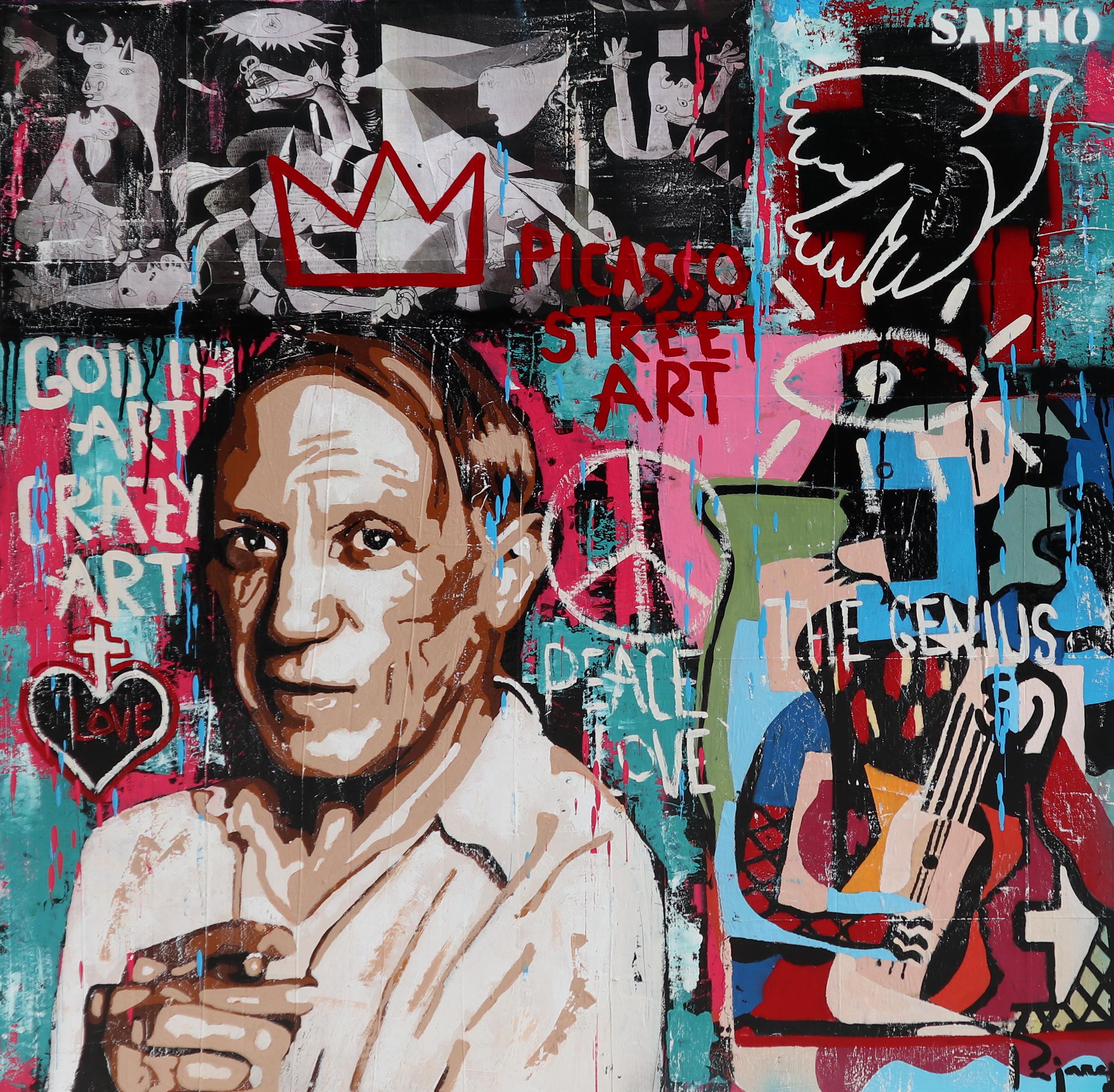 Juan Manuel Pajares ANDY WARHOL. original street art mixed media