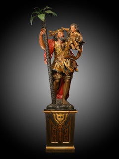 Saint Christopher with the Christ Child, Spain, late 16th – early 17th C