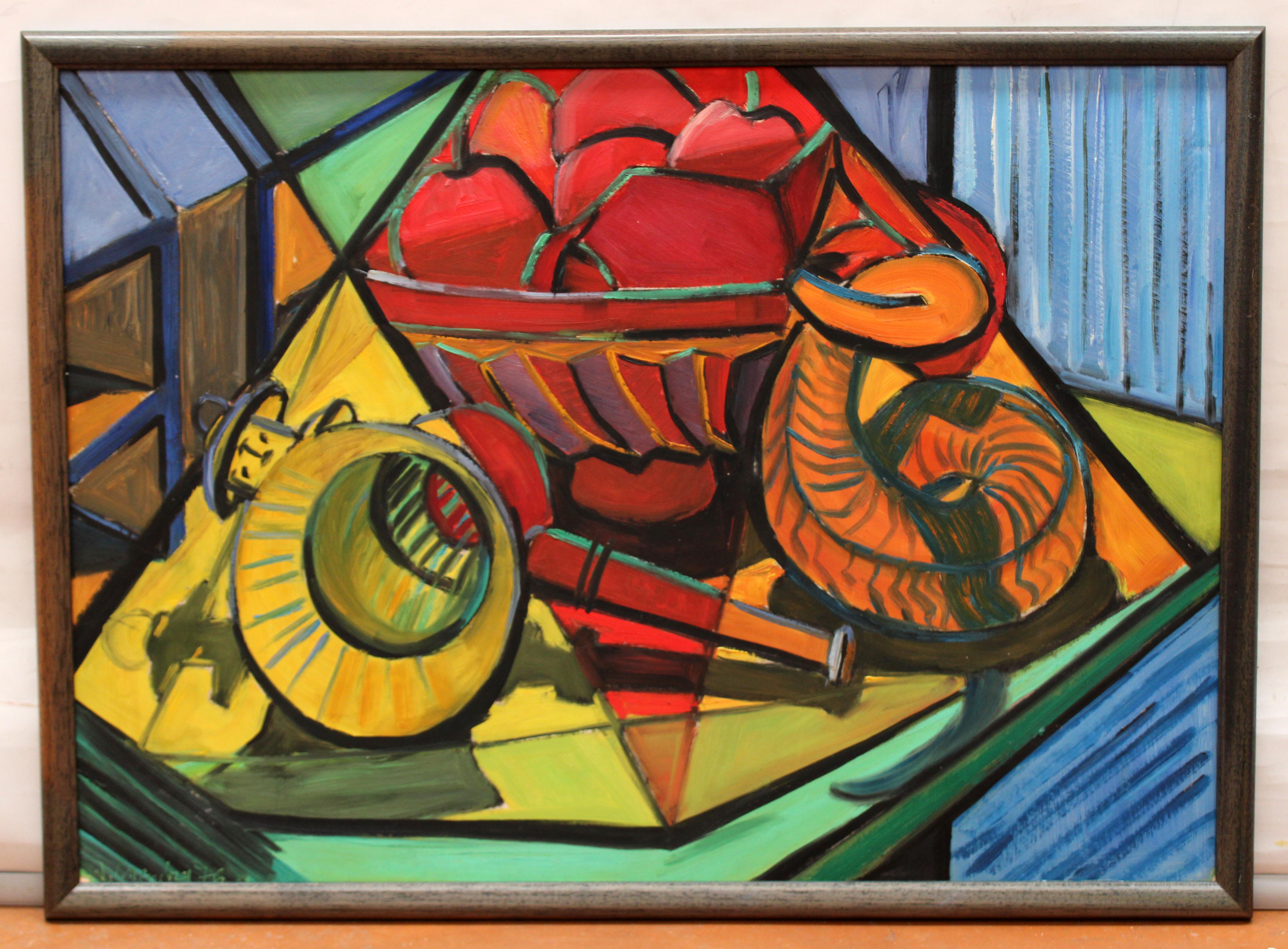 Bodegón cubista - 1976 - Painting di Juan Mendoza Marruedo