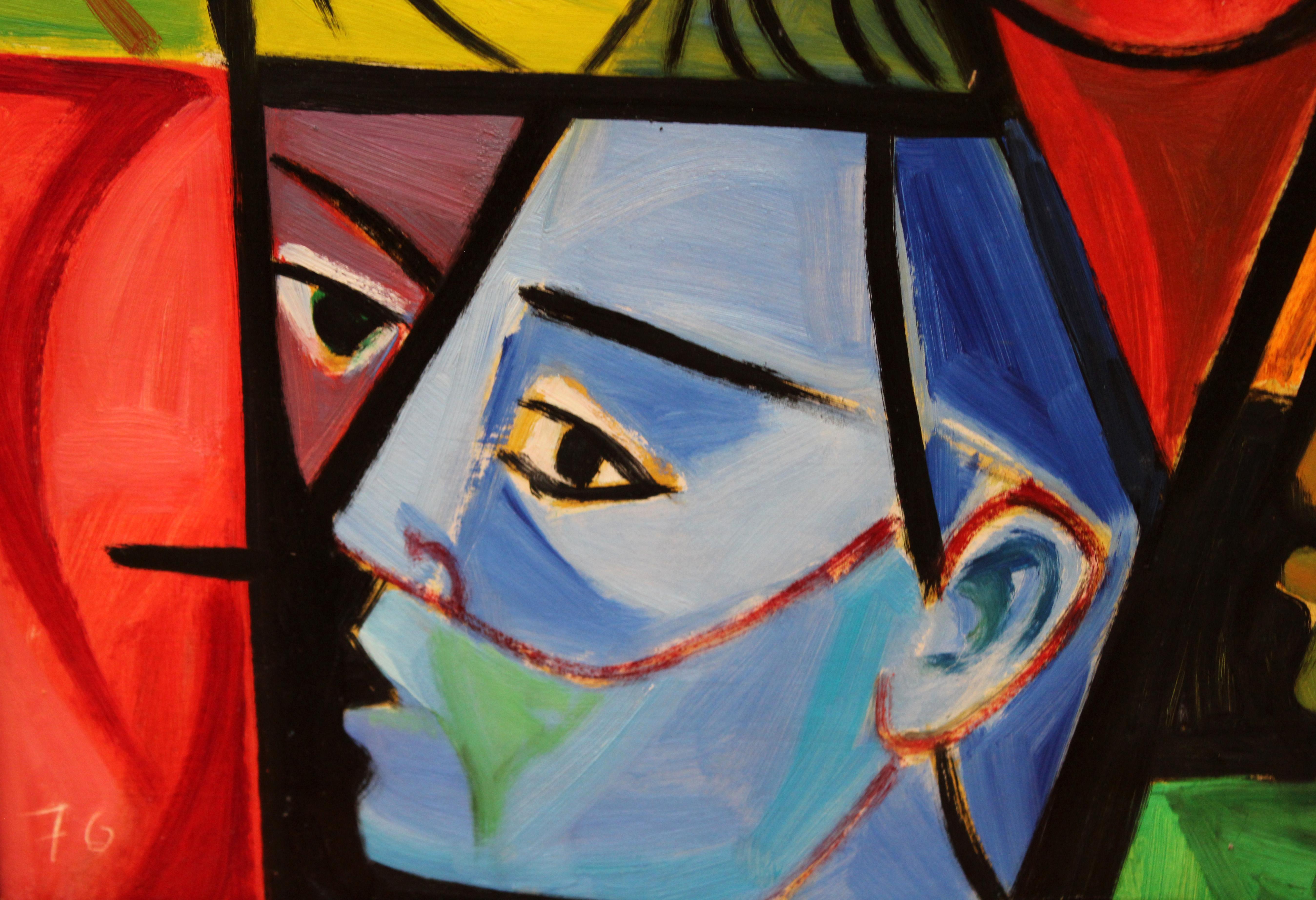 Composición cubista - 1976 - Painting Cubismo di Juan Mendoza Marruedo
