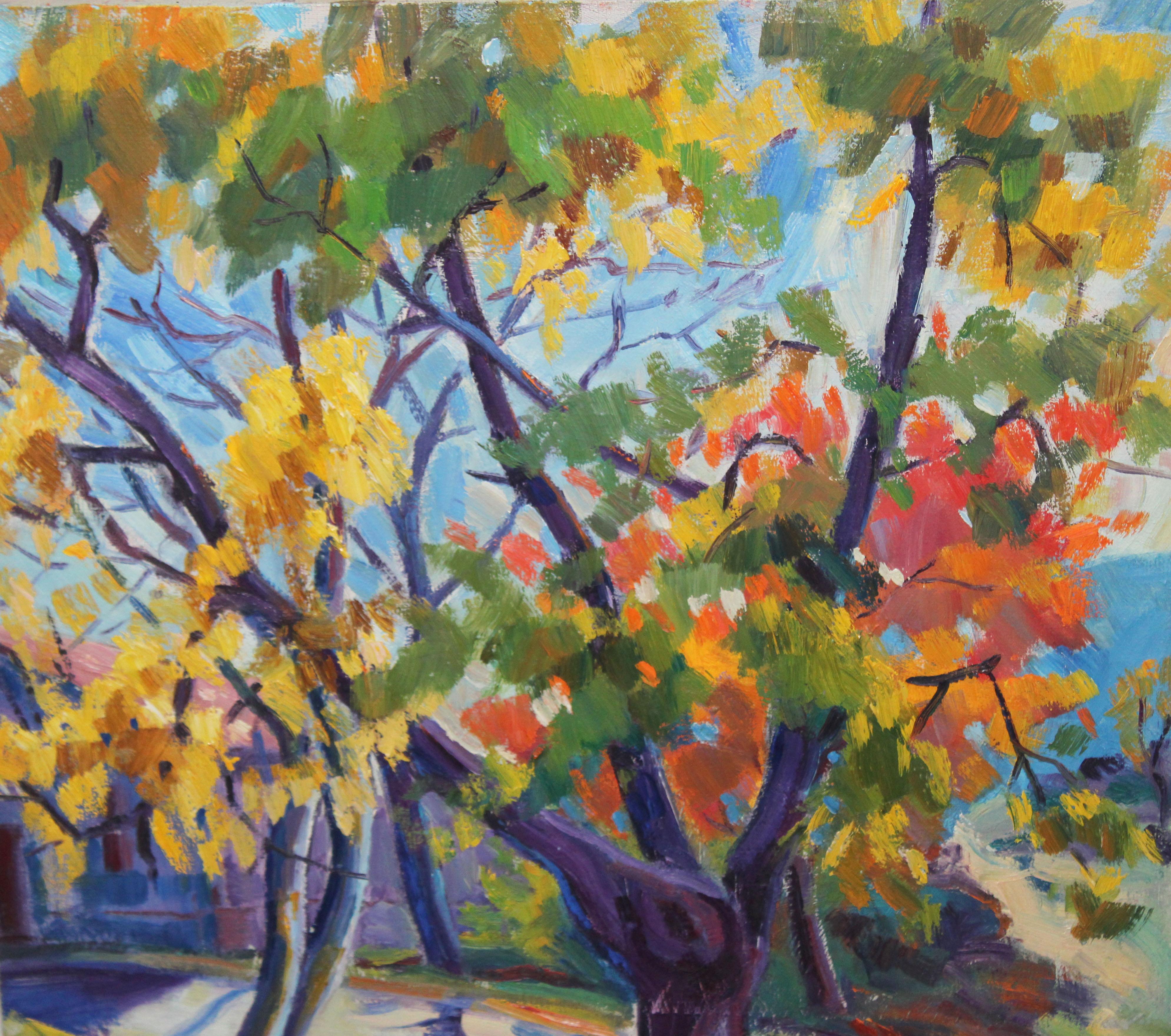 Óleo sobre tela - Paisaje fauvista - 1971 - Painting Fauvista de Juan Mendoza Marruedo