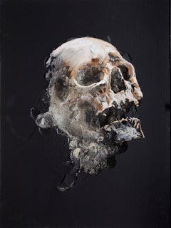 3D Painting of Skull: 'Wound in Black III'