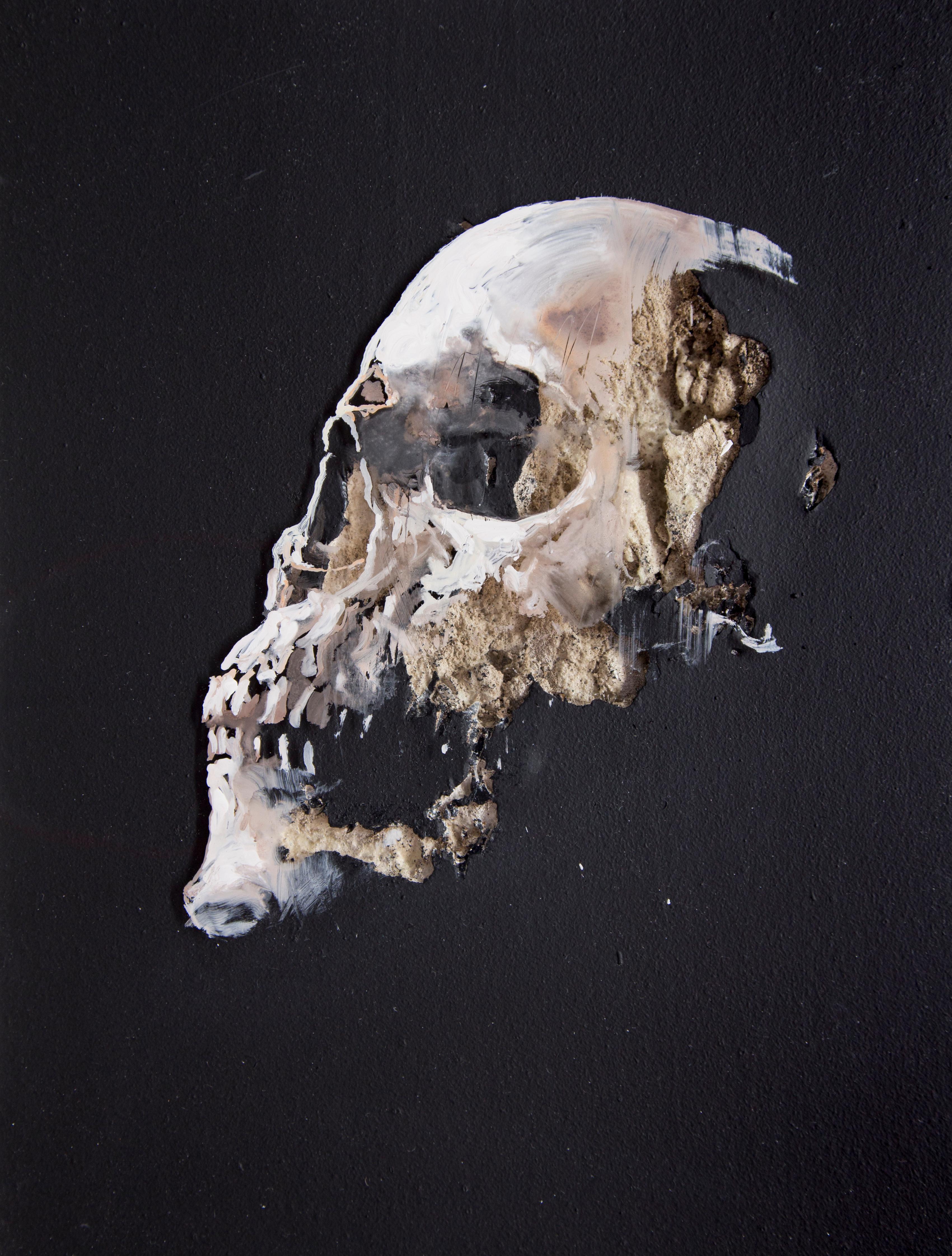 3D Painting of Skull: 'Wound in Black VI'