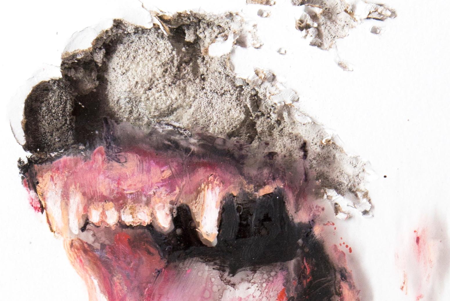 Si bien su obra tiene un claro lenguaje figurativo, las pinturas de Juan Miguel Palacios contienen una fuerte carga conceptual, donde su trabajo desarrollado en series, tiene un constante deambular de la identidad del individuo y su relación con el