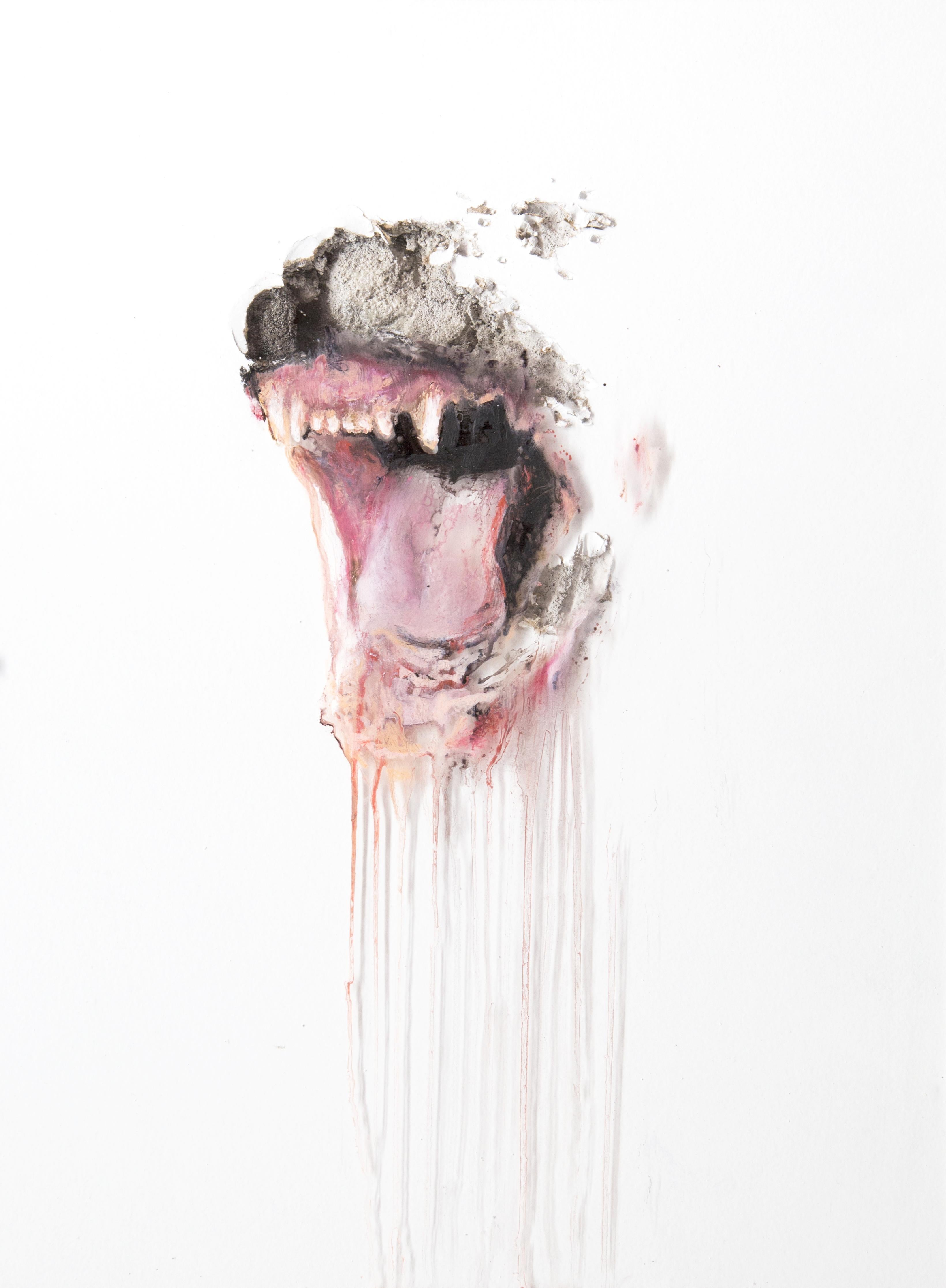 Pintura 3D del Lobo: 'El Cazador XIII - Mixed Media Art de Juan Miguel Palacios