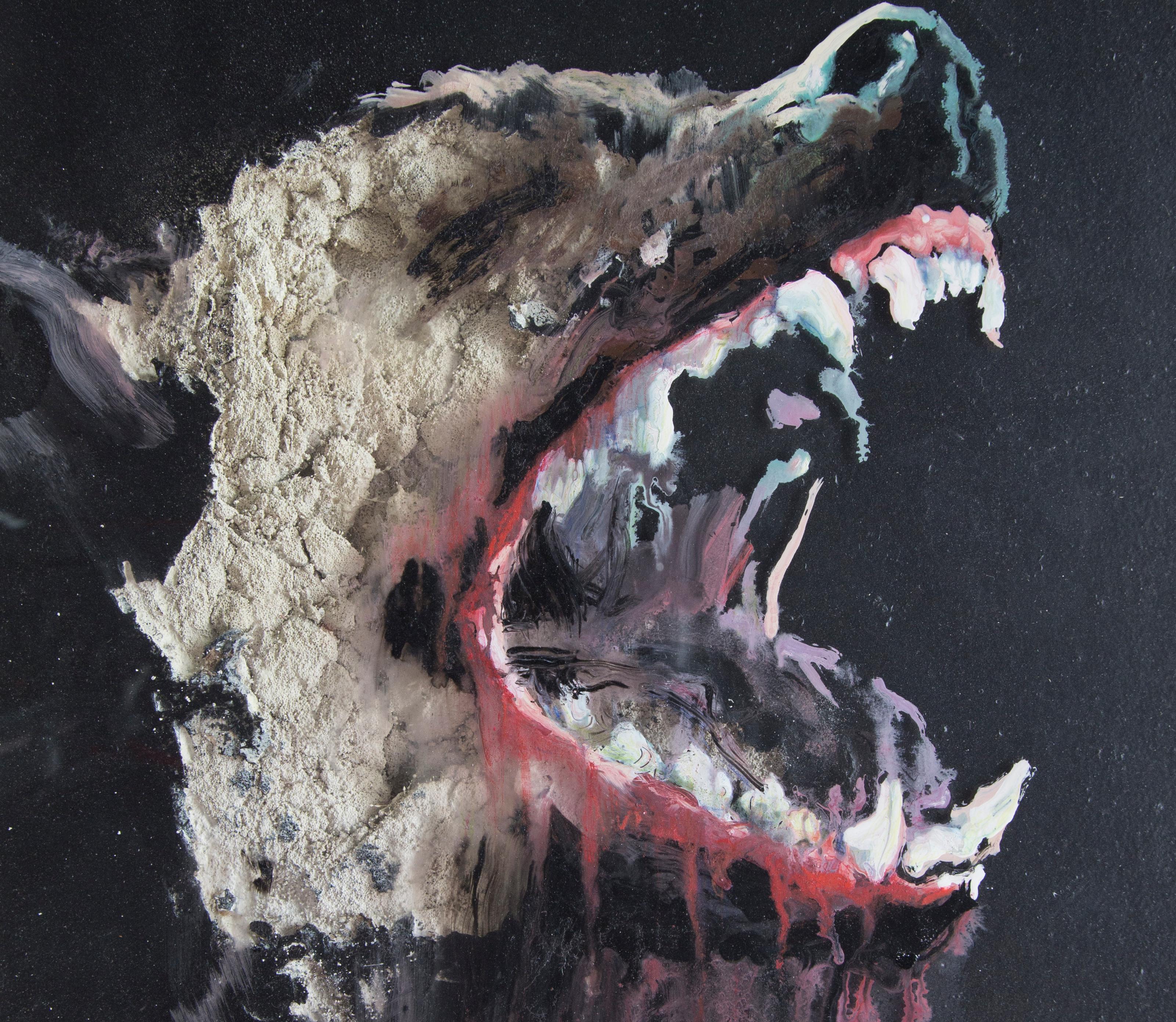 3D-Gemälde des Wolfes: „Der Jäger XXXIX“ (Zeitgenössisch), Mixed Media Art, von Juan Miguel Palacios