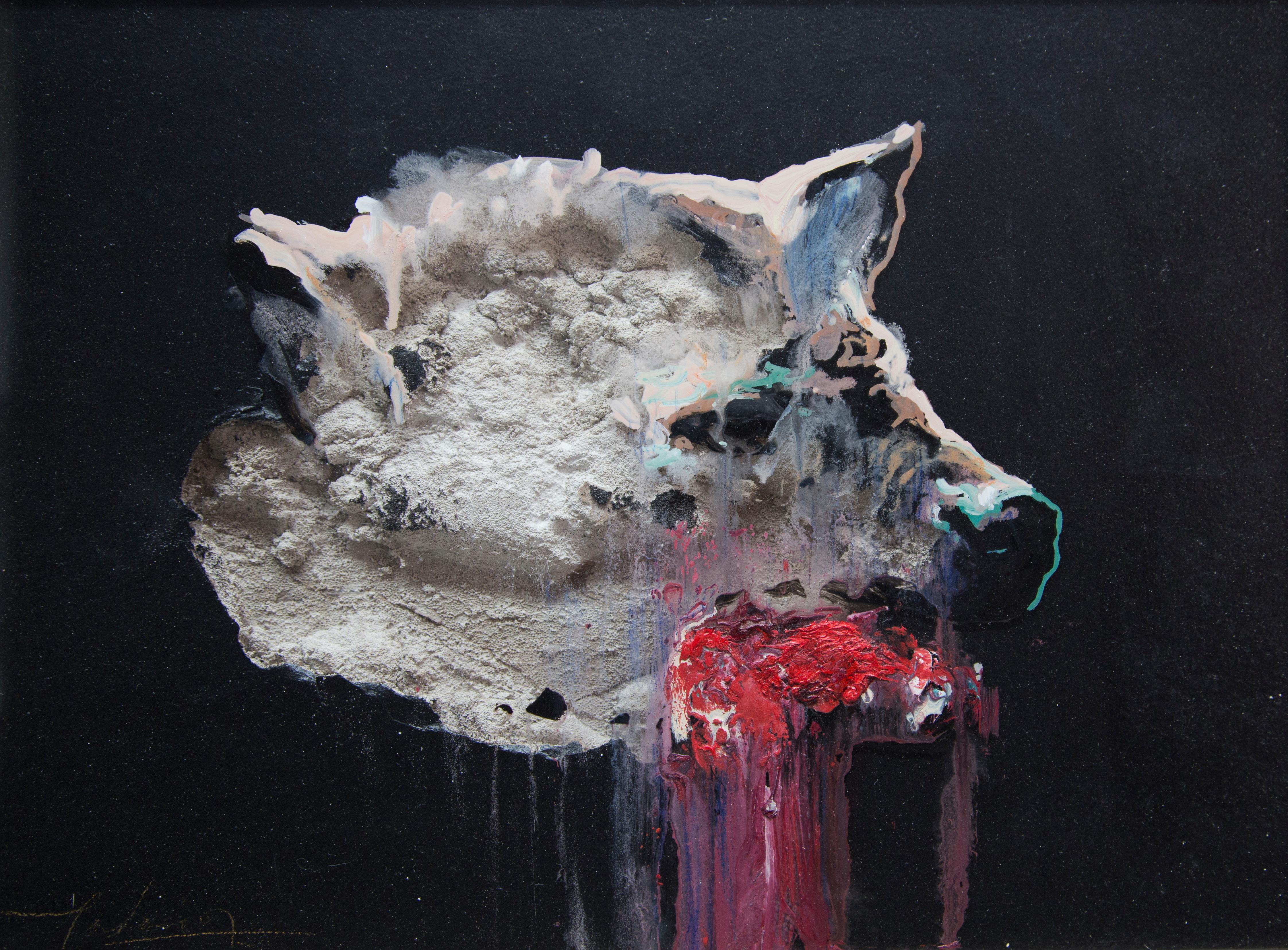 3D Painting of Wolf: 'The Hunter XXXVIII' - Mixed Media Art by Juan Miguel Palacios