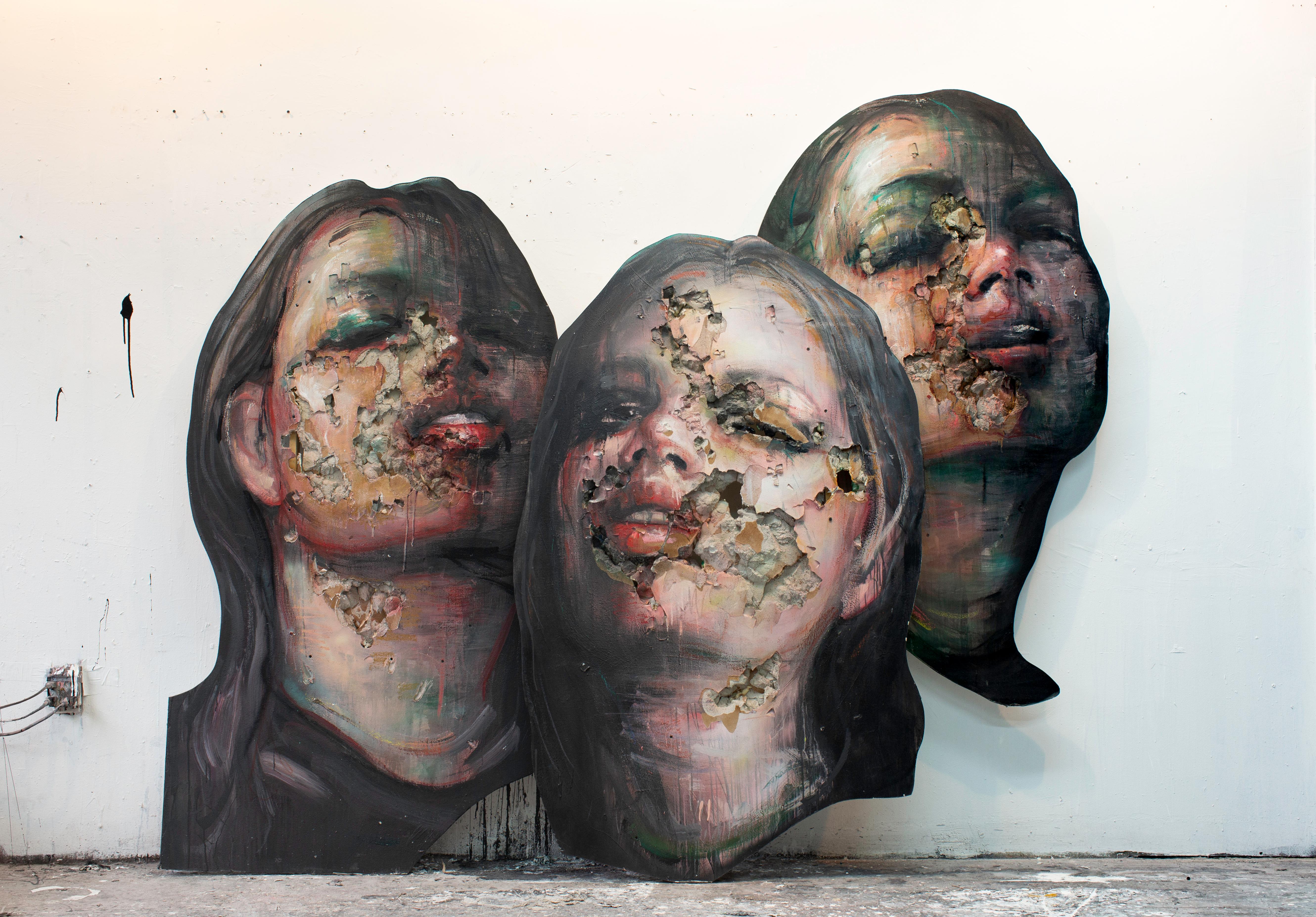 3D Portrait of Woman: 'The Wanders I' - Painting by Juan Miguel Palacios