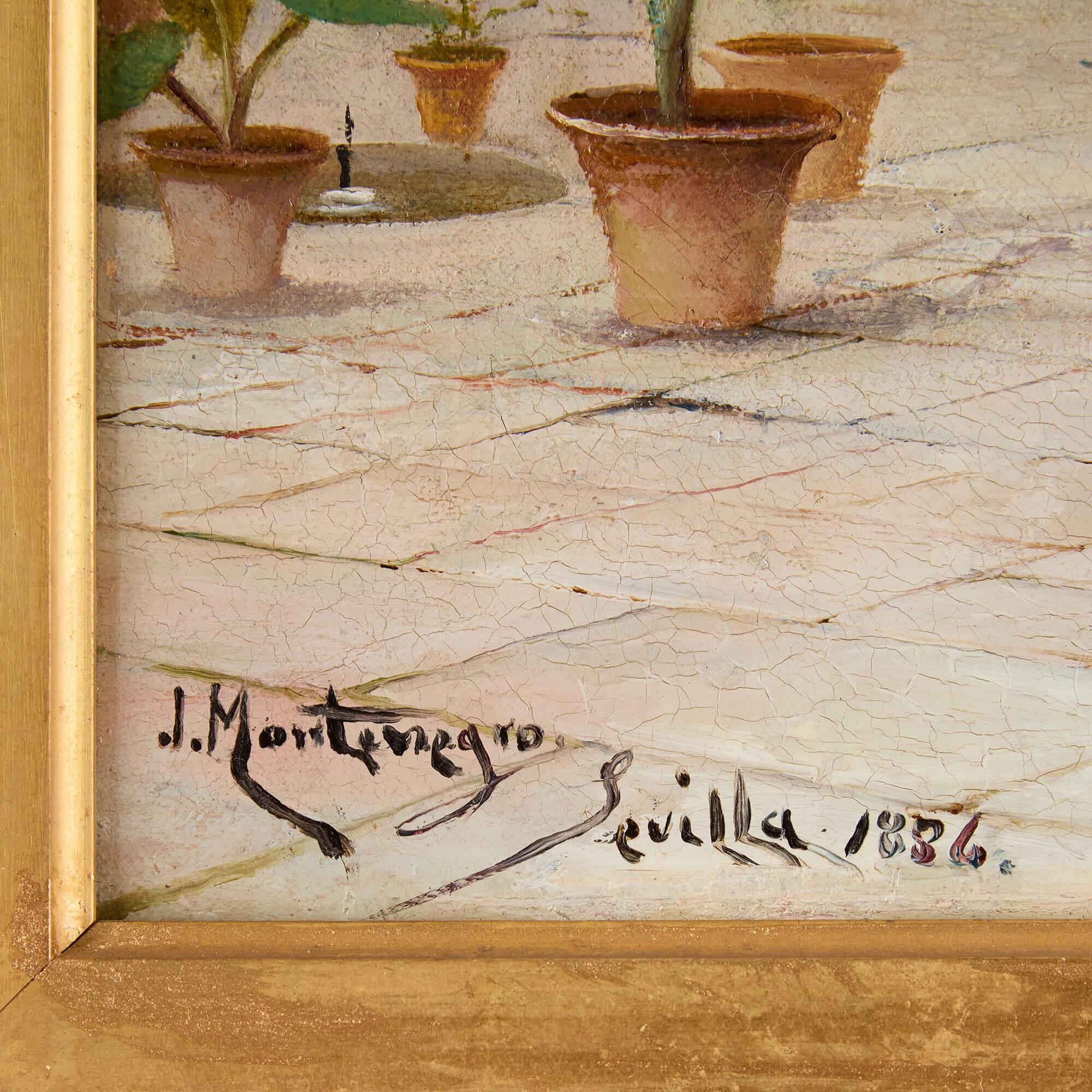 Coppia di antichi dipinti ad olio orientalisti spagnoli di Montenegro in vendita 4