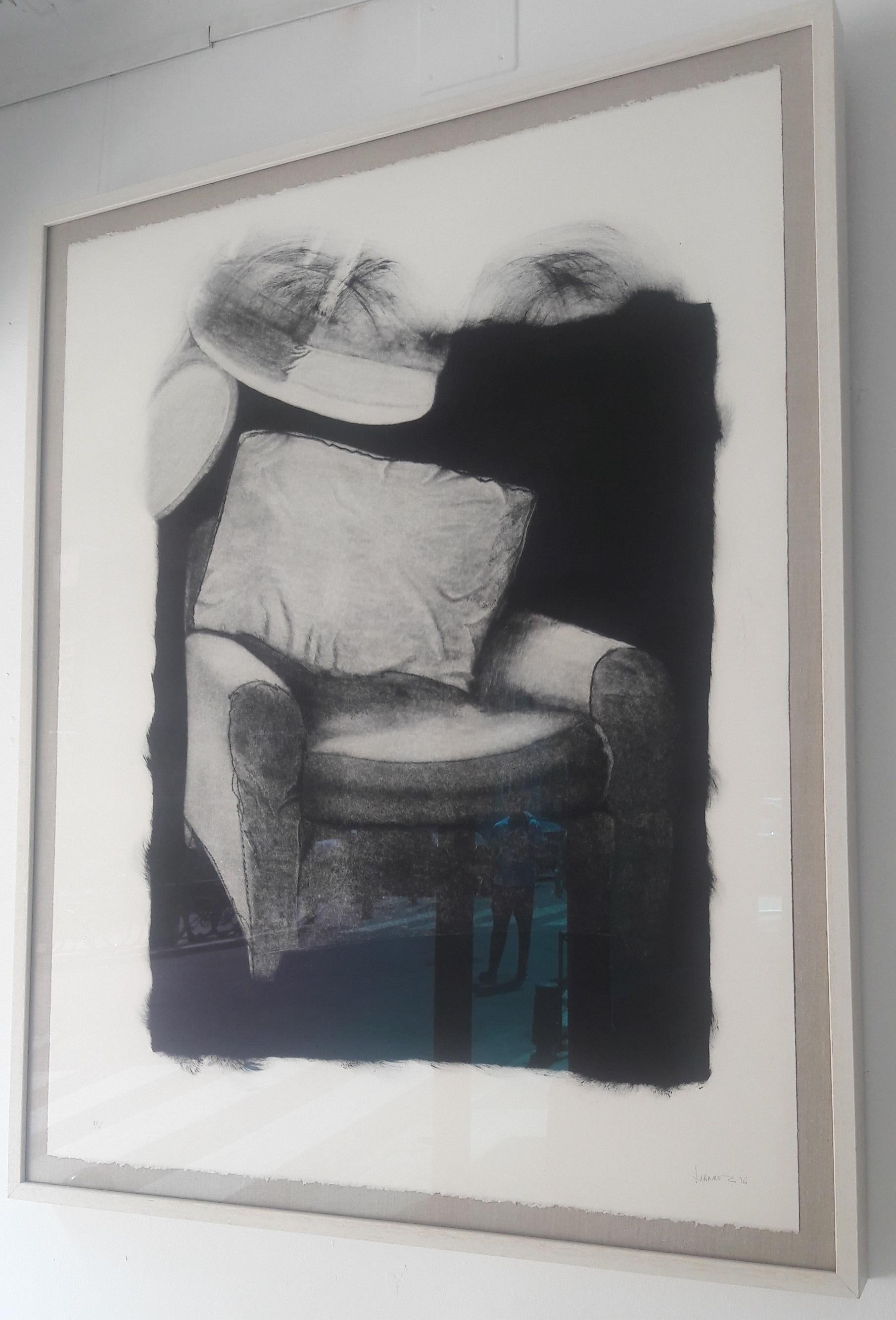 Juan Muñoz Furniture III Enigmatic Despair Isolation Mezzotint Black Interior For Sale 2