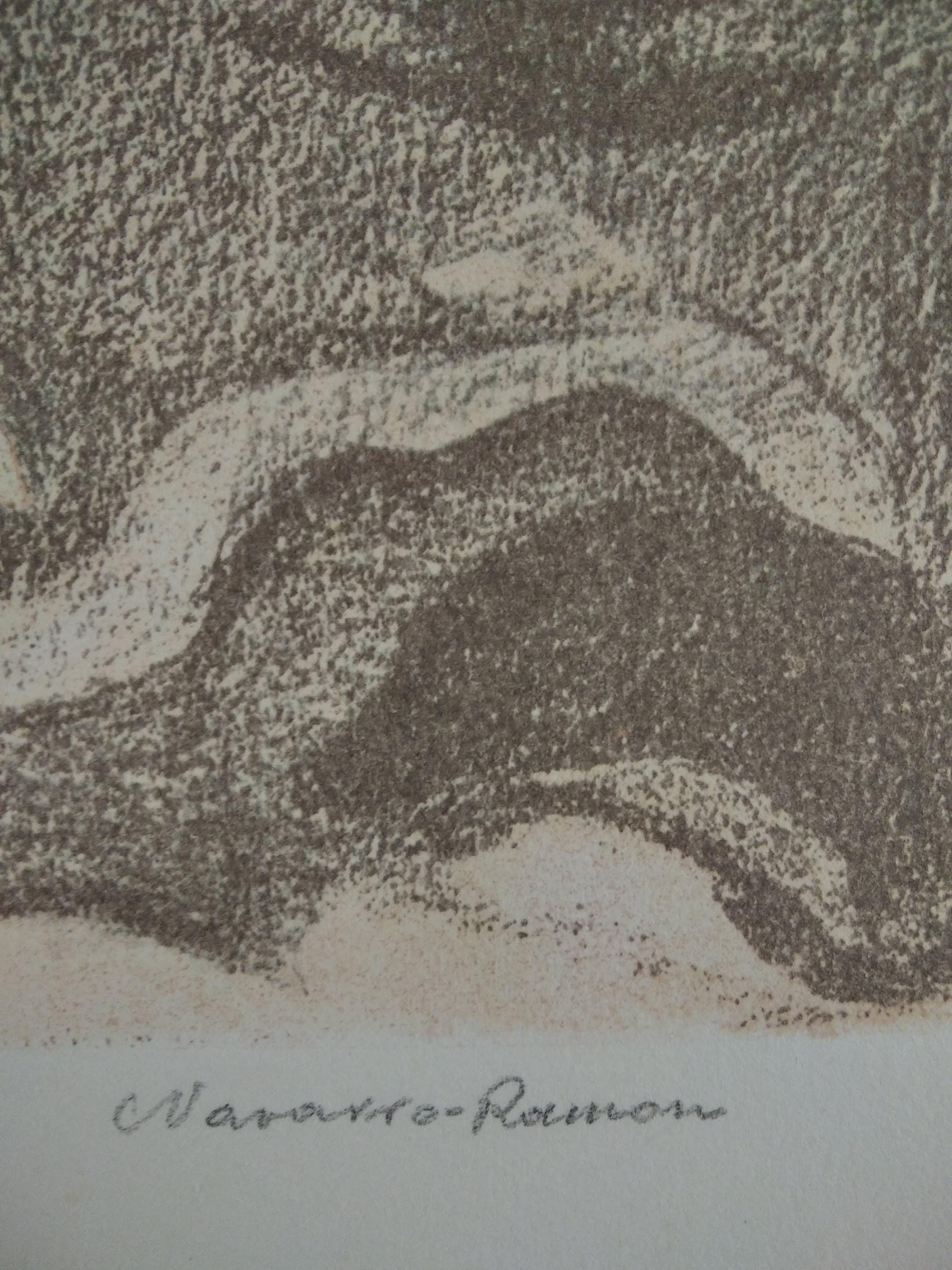 Untitled - Gray Figurative Print by Juan Navarro Ramón