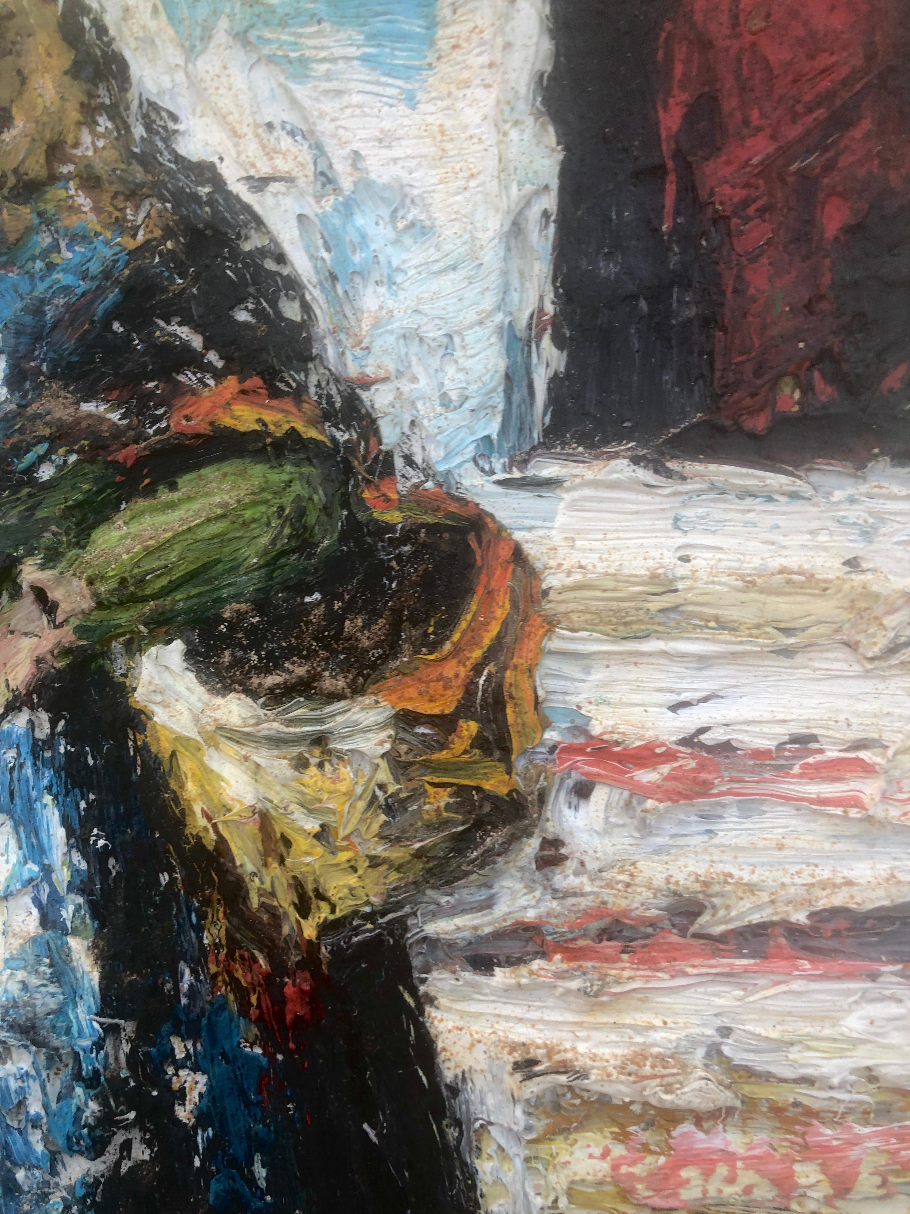 Campesina de Ibiza España pintura al óleo sobre tabla - Painting Posimpresionista de Juan Orvay