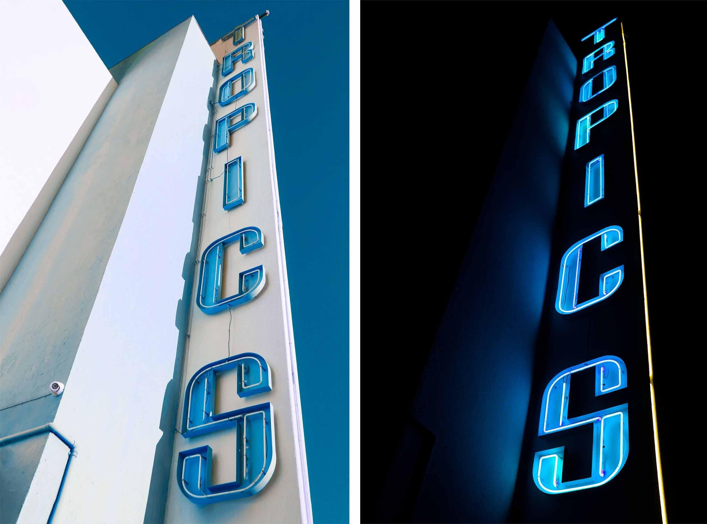 Très tropical et très tropical mais la nuit. Photographie couleur