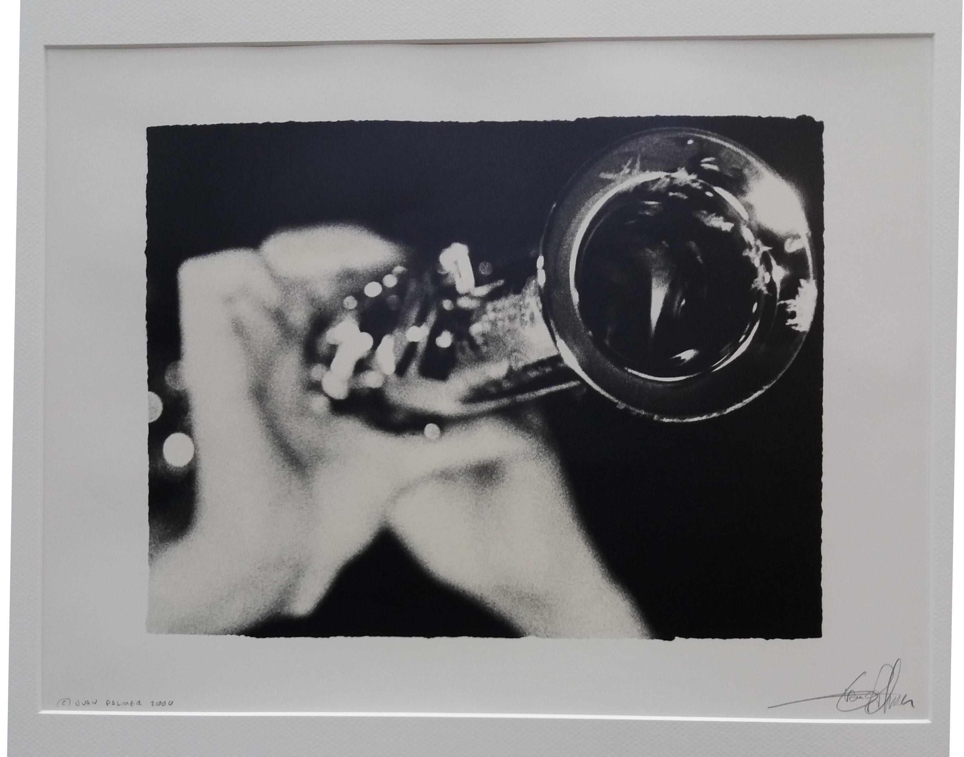 J. Palmer  Hands Trumpet Artistic photography - Photograph by JUAN PALMER