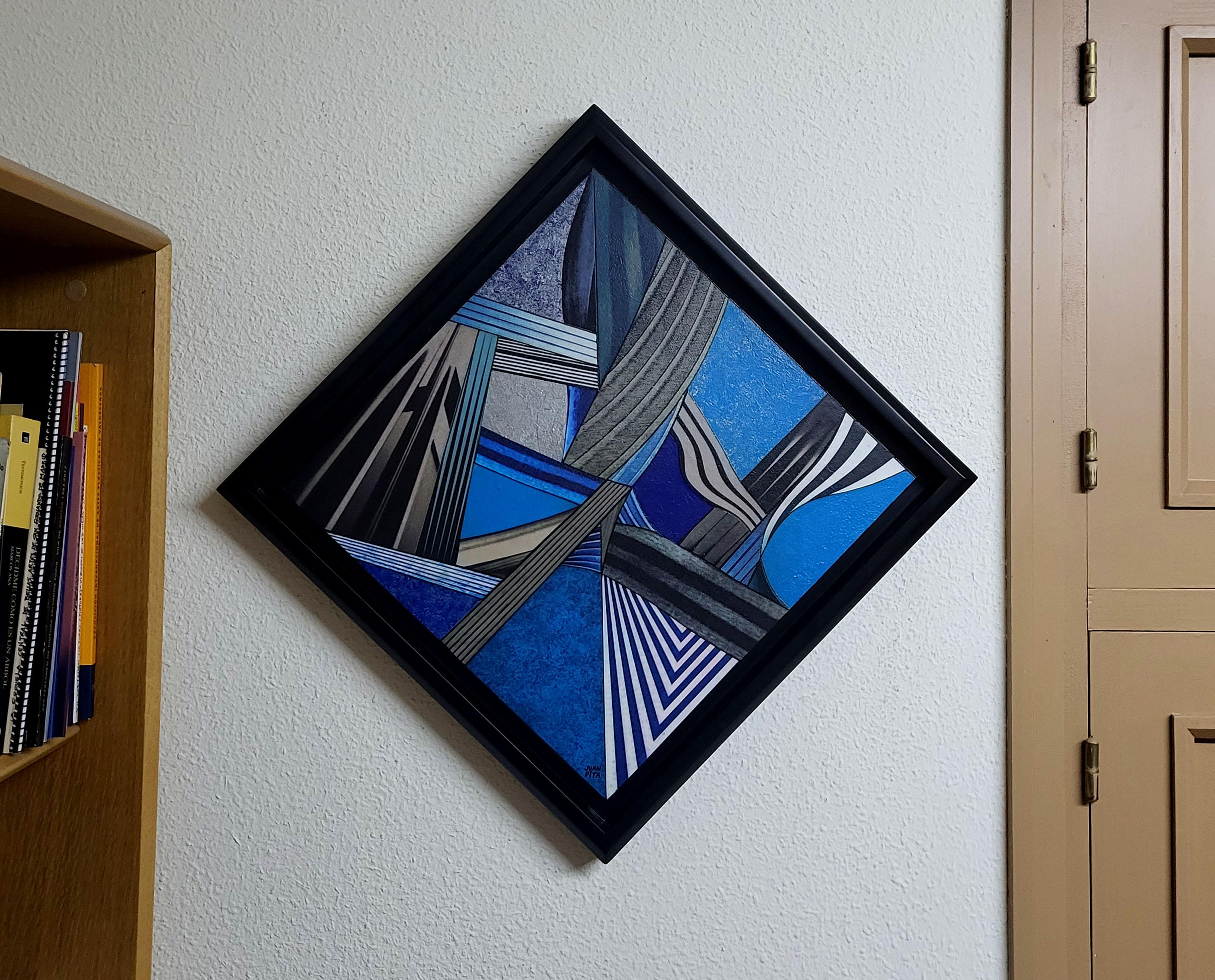11 Cybergraph (M7). Farbenfrohes abstraktes geometrisches Gemälde. im Angebot 2