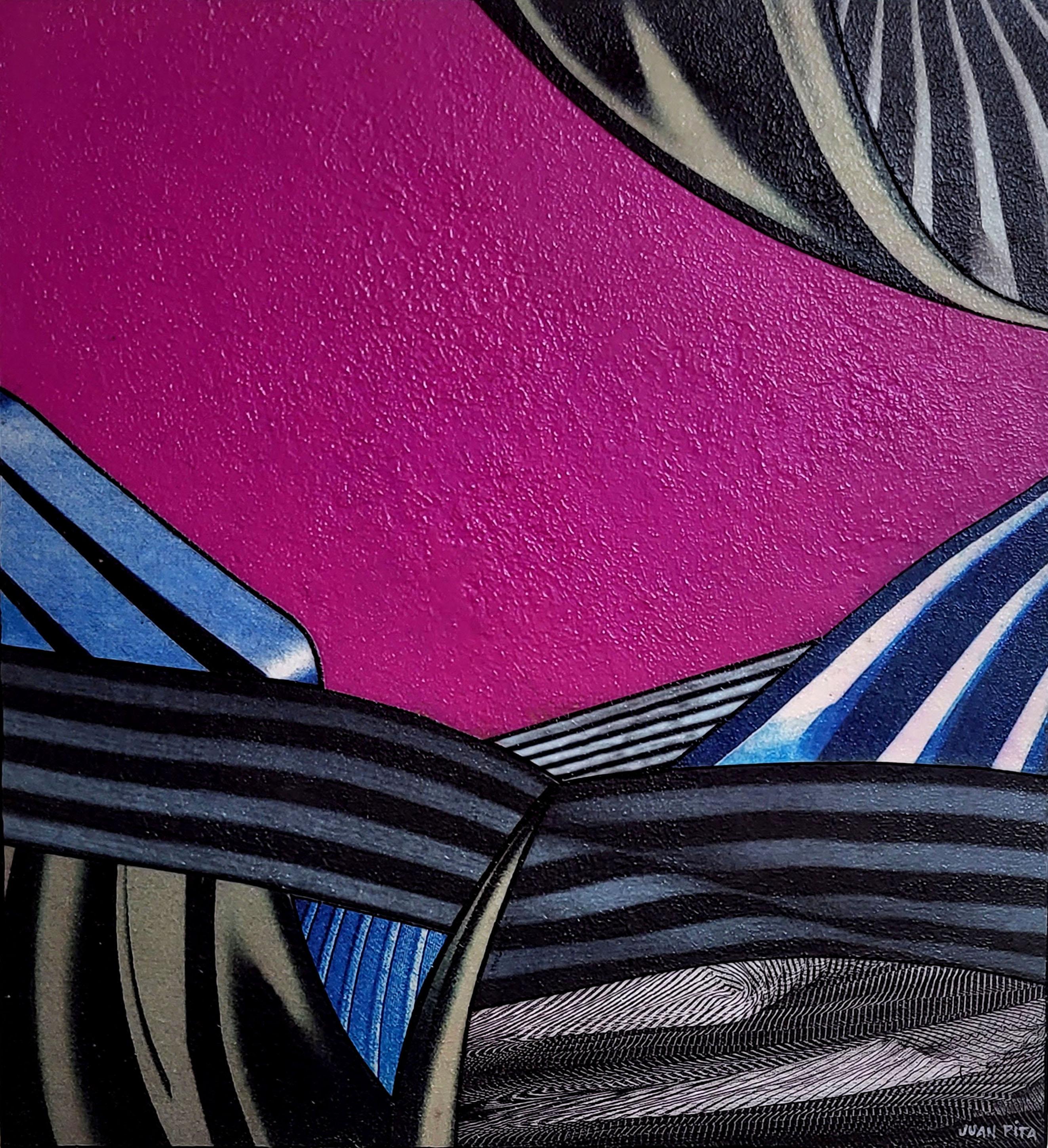 "2 Cybergraph Enredo (M11)". Quadro geometrico astratto colorato.