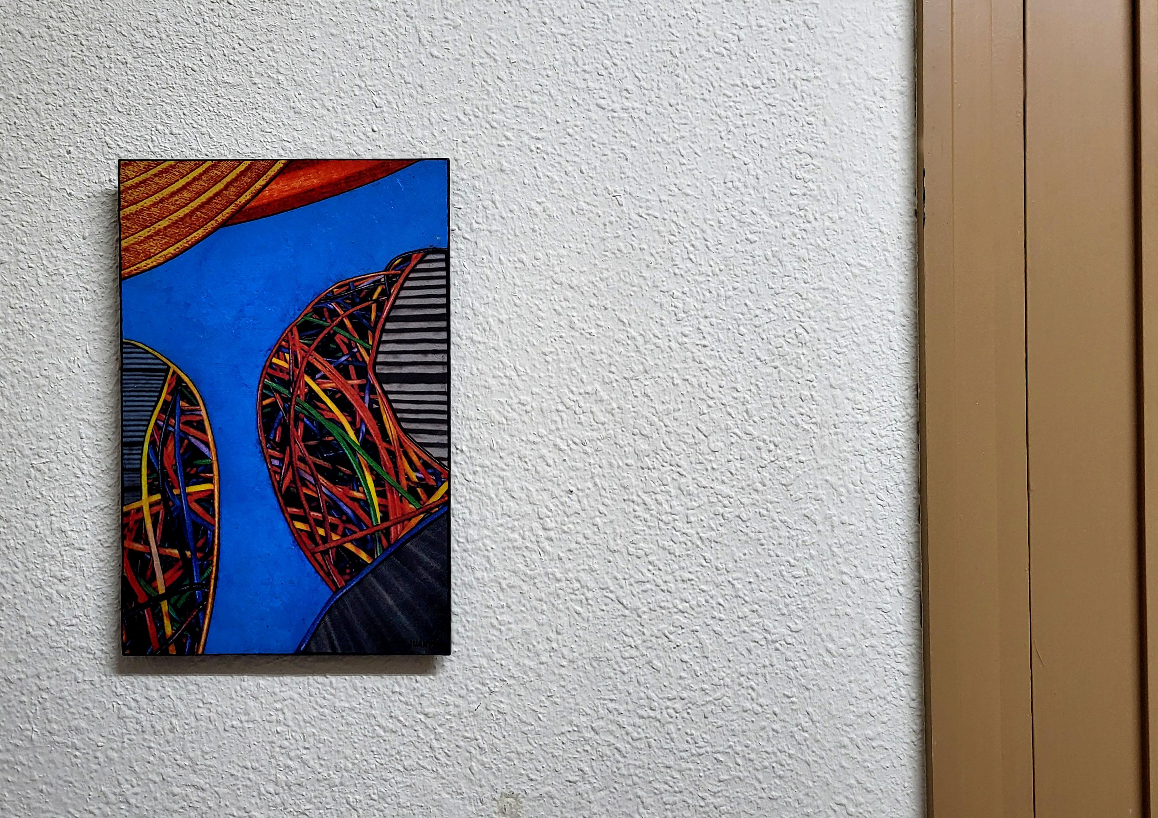 4 Cybergraph Enredo (S2). Colourful abstract geometric painting. For Sale 3