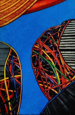 4 Cybergraph Enredo (S2). Quadro geometrico astratto colorato.