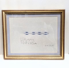 Juan Prat, White Gold and Sapphire Bracelet,  drawing in conté pencil 1983