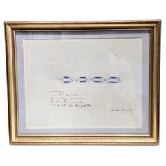 Juan Prat, White Gold and Sapphire Bracelet,  drawing in conté pencil 1983